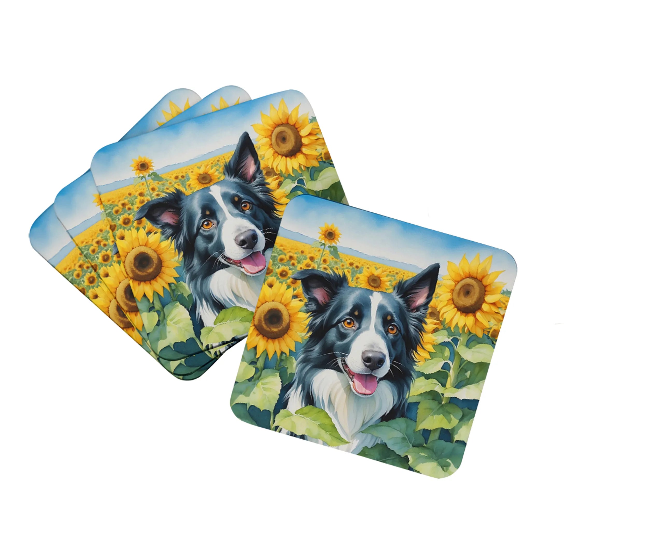 In Sunflowers Foam Coasters - Size: 3.5 | Pack Of: 1 | Collection name: In sunflowers