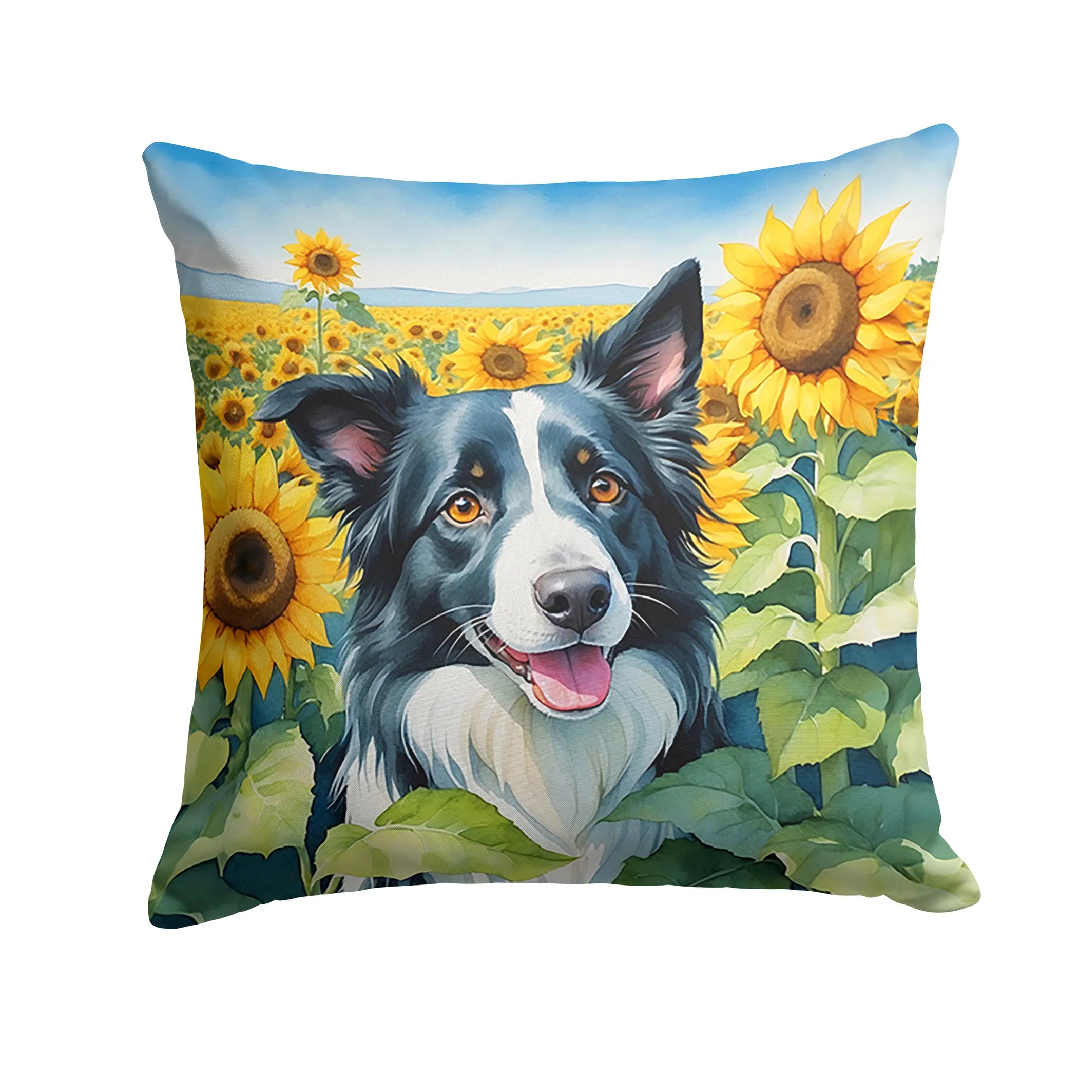 In Sunflowers Throw Pillow - Size: 14HX14W | Pack Of: 1 | Collection name: In sunflowers