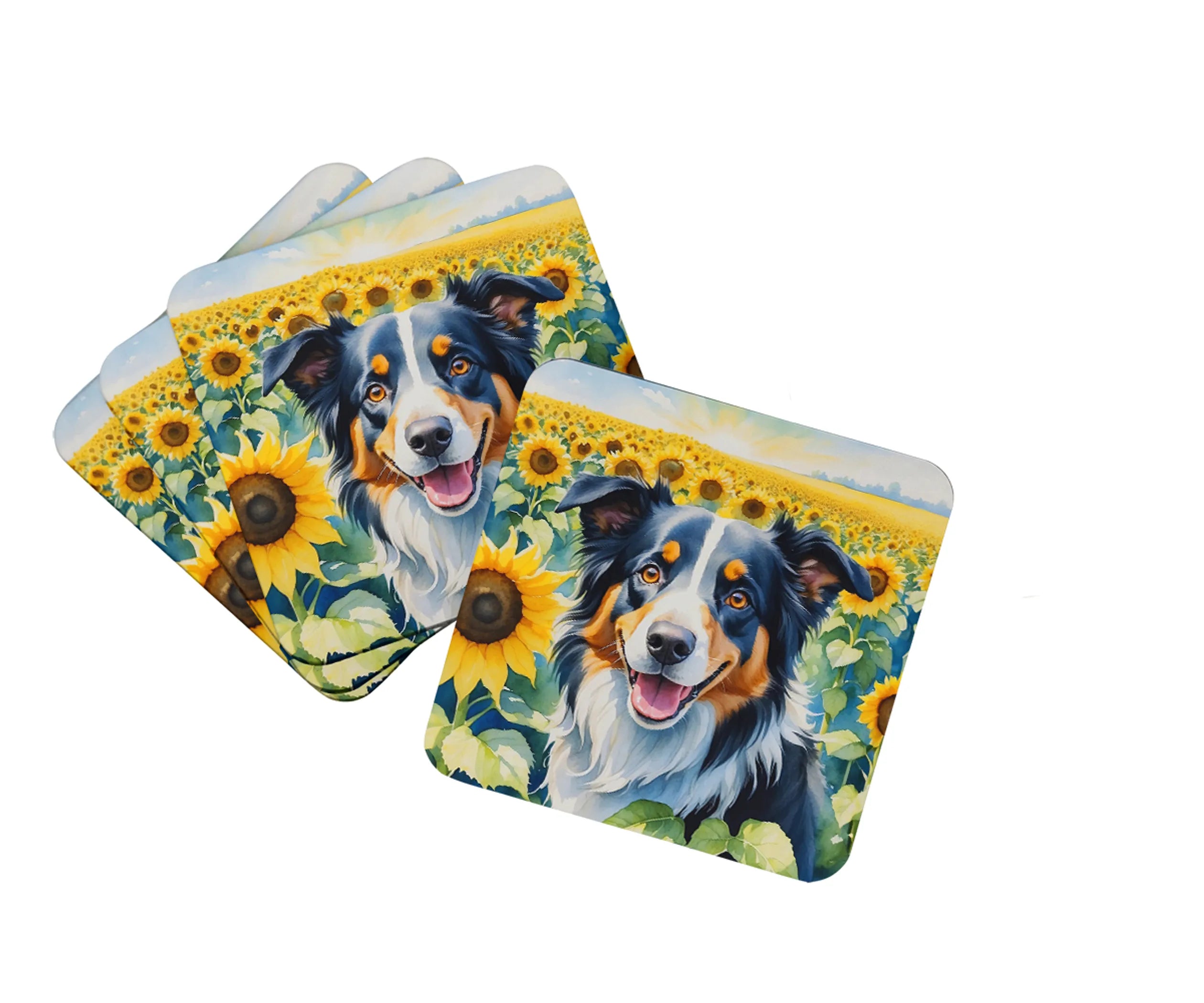 In Sunflowers Foam Coasters - Size: 3.5 | Pack Of: 1 | Collection name: In sunflowers