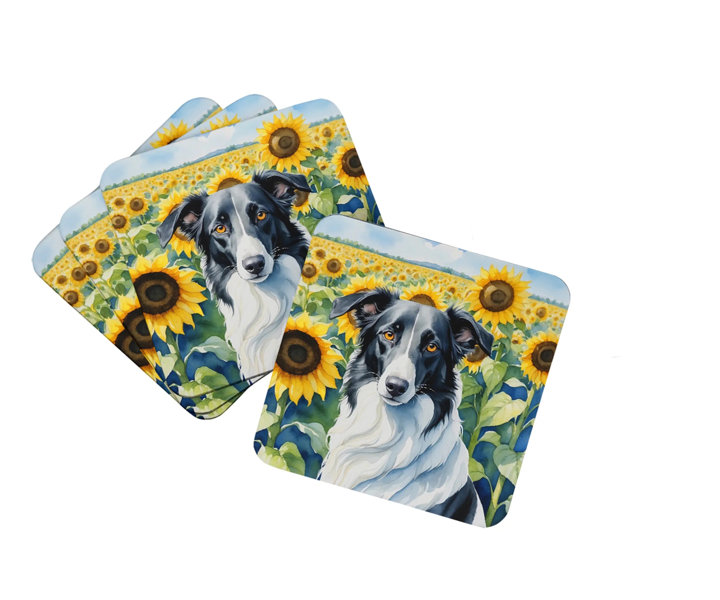 In Sunflowers Foam Coasters - Size: 3.5 | Pack Of: 1 | Collection name: In sunflowers