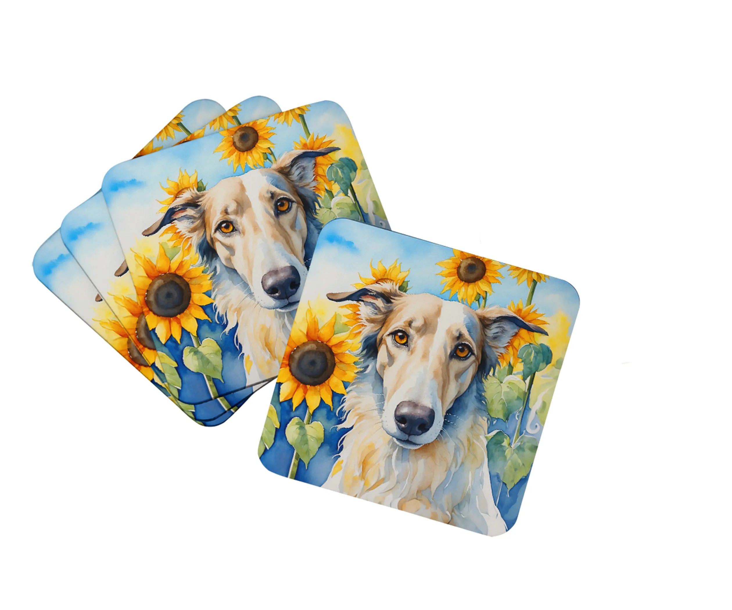 In Sunflowers Foam Coasters - Size: 3.5 | Pack Of: 1 | Collection name: In sunflowers