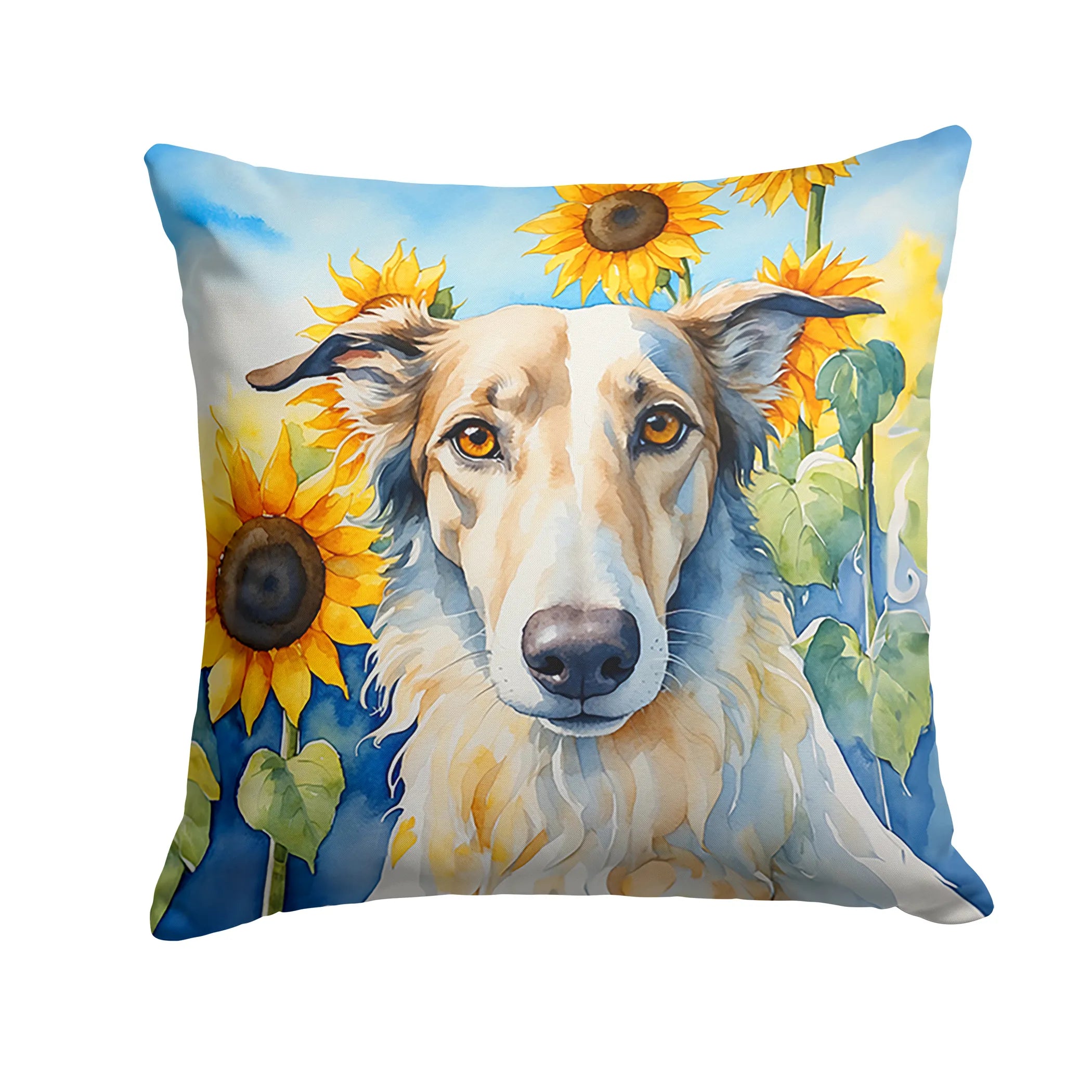 In Sunflowers Throw Pillow - Size: 14HX14W | Pack Of: 1 | Collection name: In sunflowers