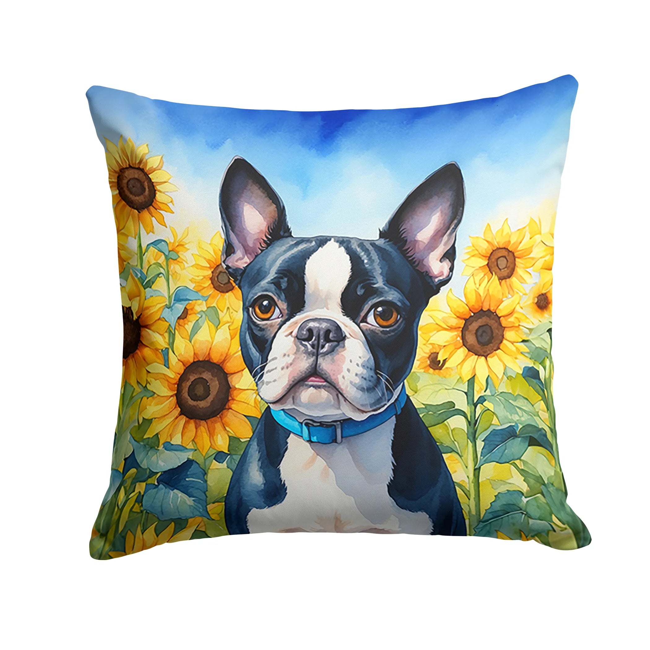 In Sunflowers Throw Pillow - Size: 14HX14W | Pack Of: 1 | Collection name: In sunflowers