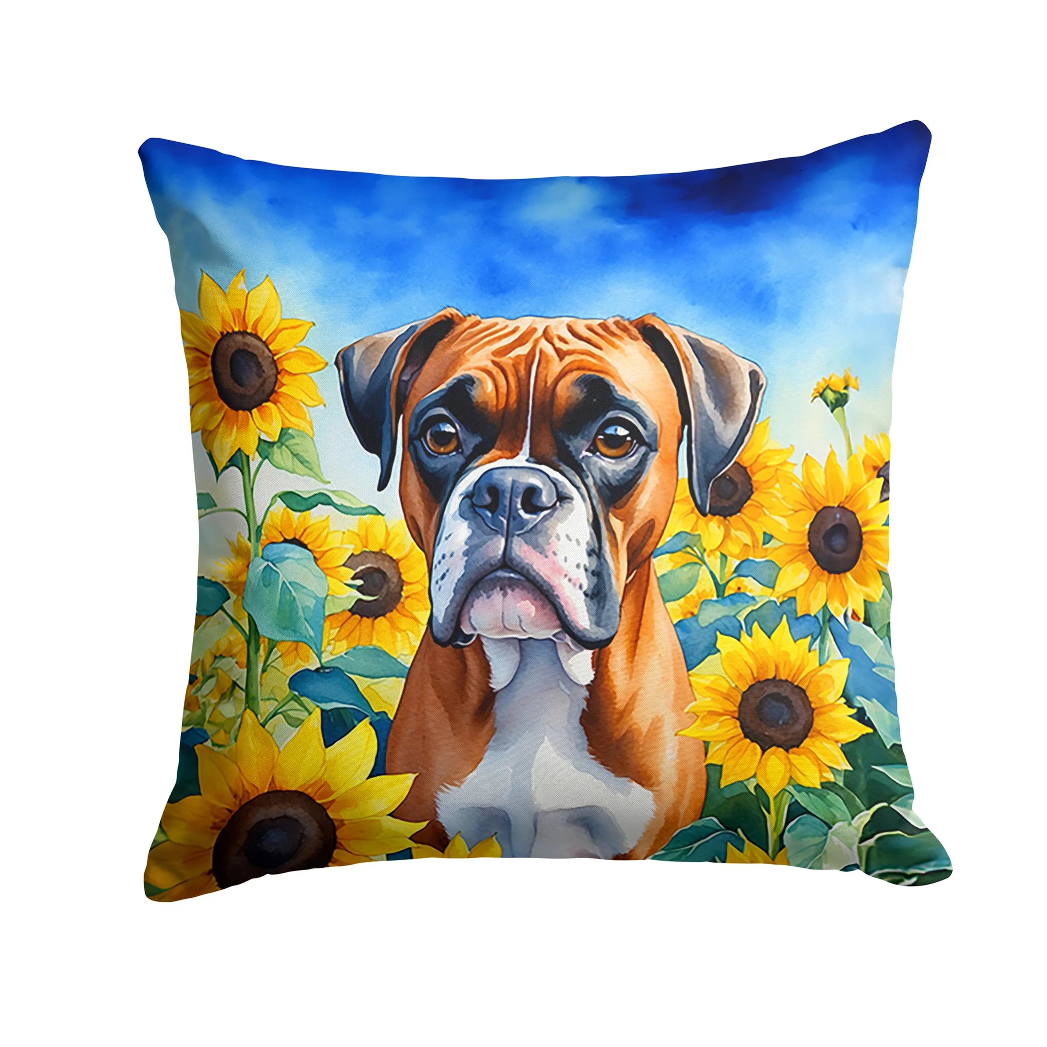 In Sunflowers Throw Pillow - Size: 14HX14W | Pack Of: 1 | Collection name: In sunflowers