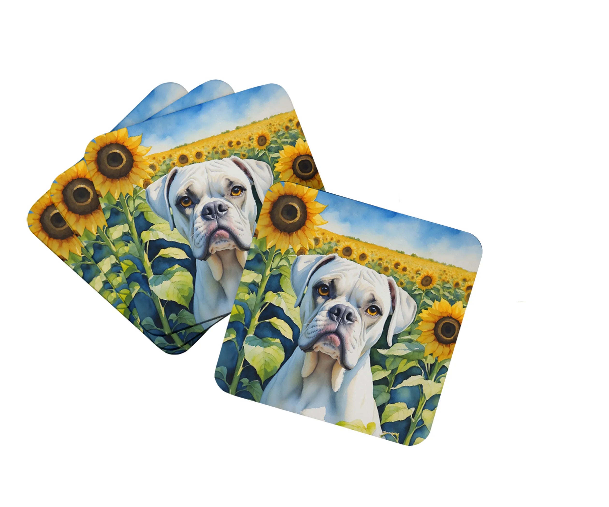 In Sunflowers Foam Coasters - Size: 3.5 | Pack Of: 1 | Collection name: In sunflowers
