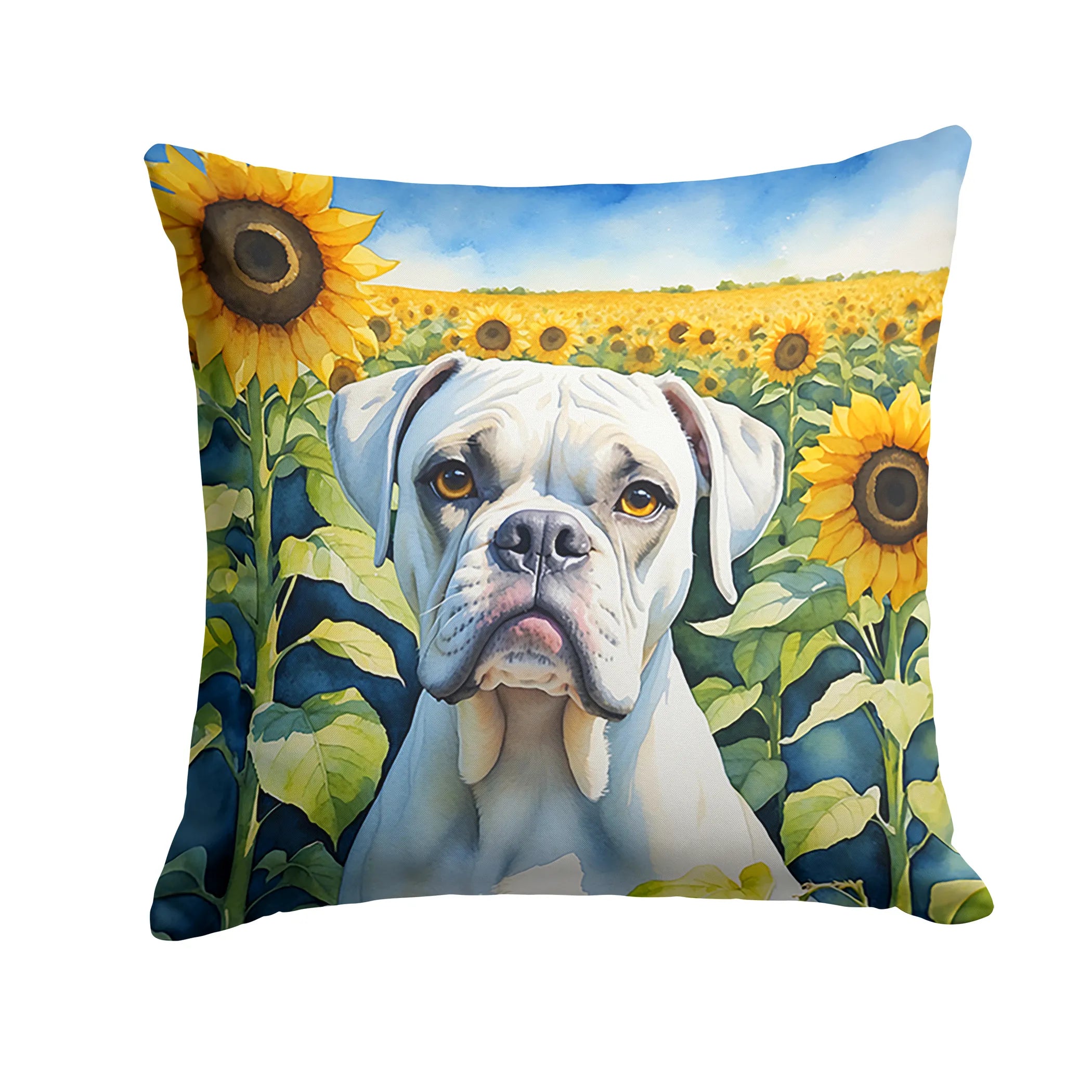 In Sunflowers Throw Pillow - Size: 14HX14W | Pack Of: 1 | Collection name: In sunflowers