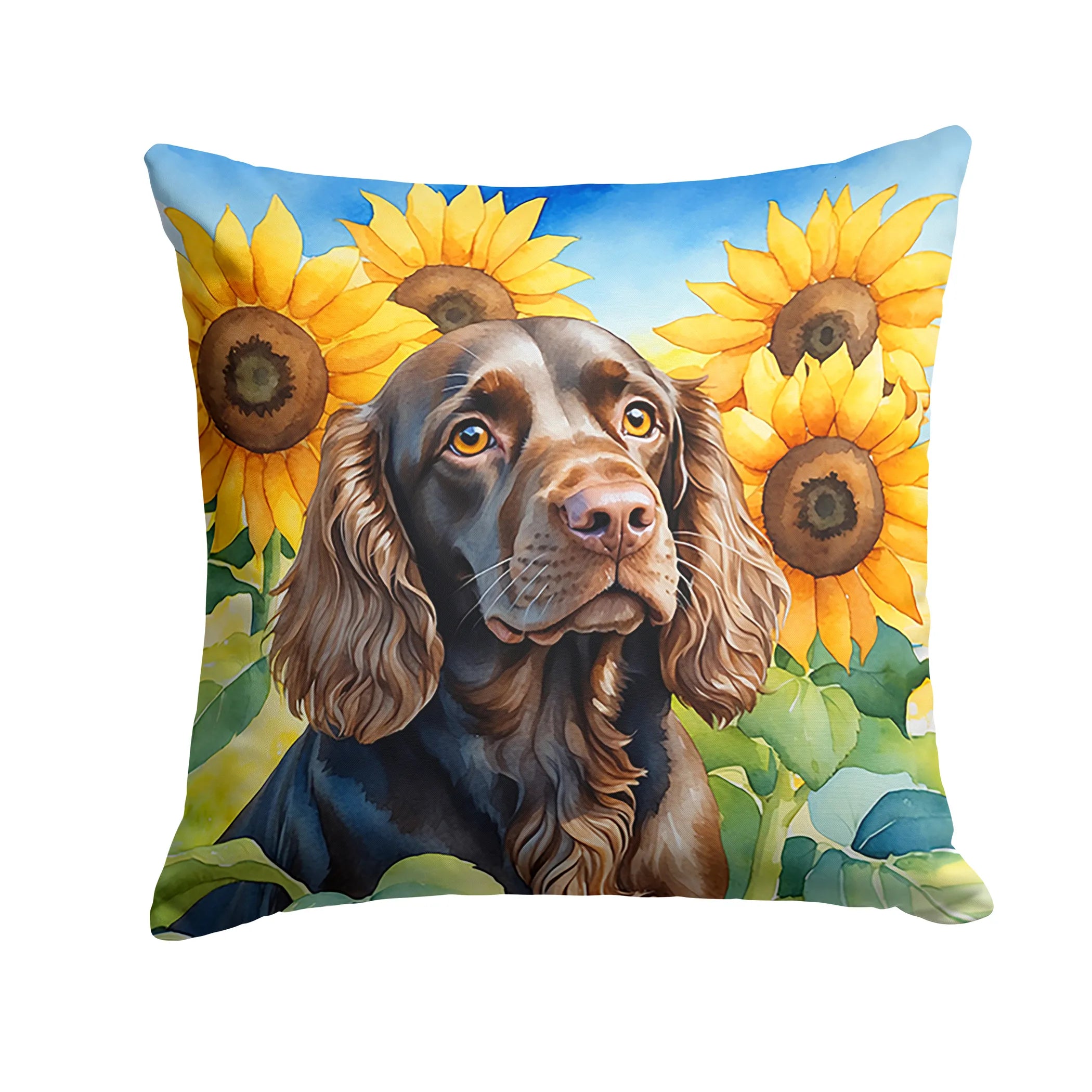 In Sunflowers Throw Pillow - Size: 14HX14W | Pack Of: 1 | Collection name: In sunflowers