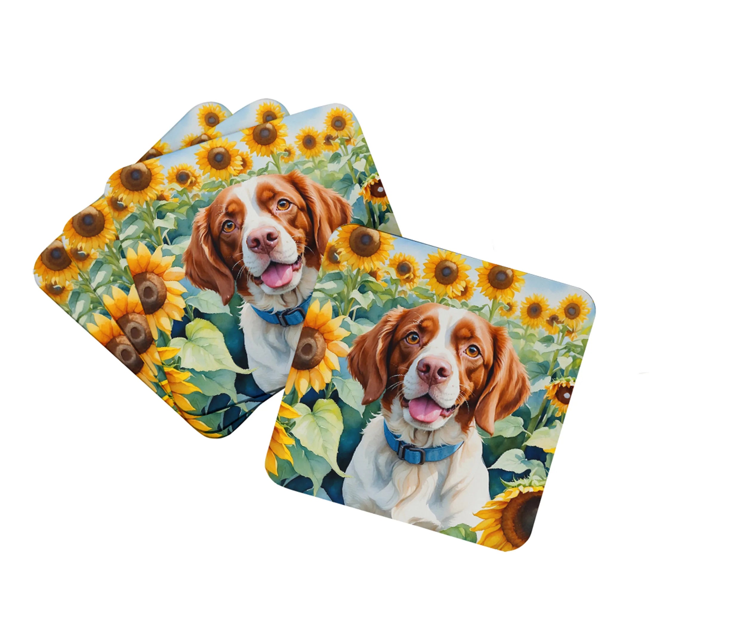 In Sunflowers Foam Coasters - Size: 3.5 | Pack Of: 1 | Collection name: In sunflowers