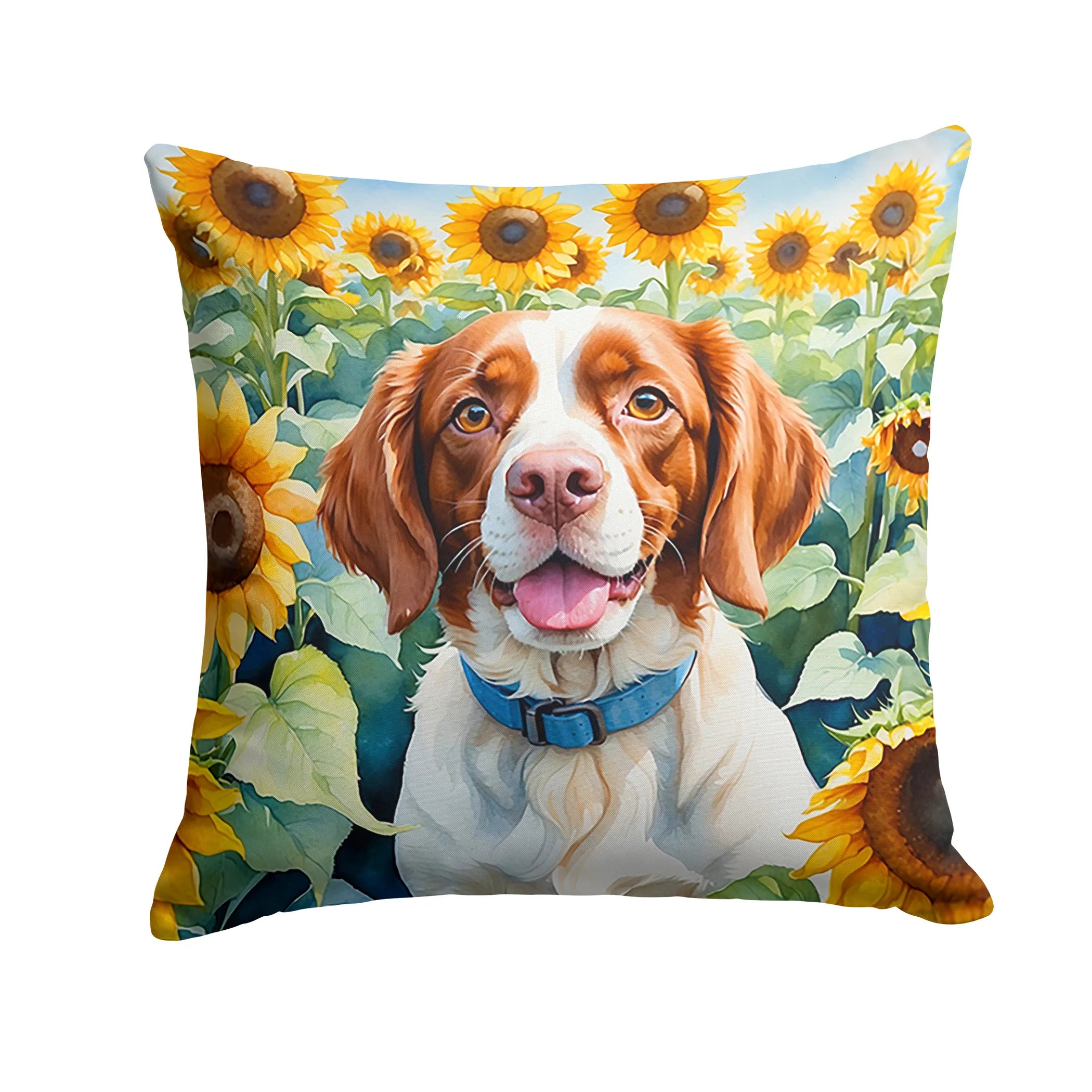 In Sunflowers Throw Pillow - Size: 14HX14W | Pack Of: 1 | Collection name: In sunflowers