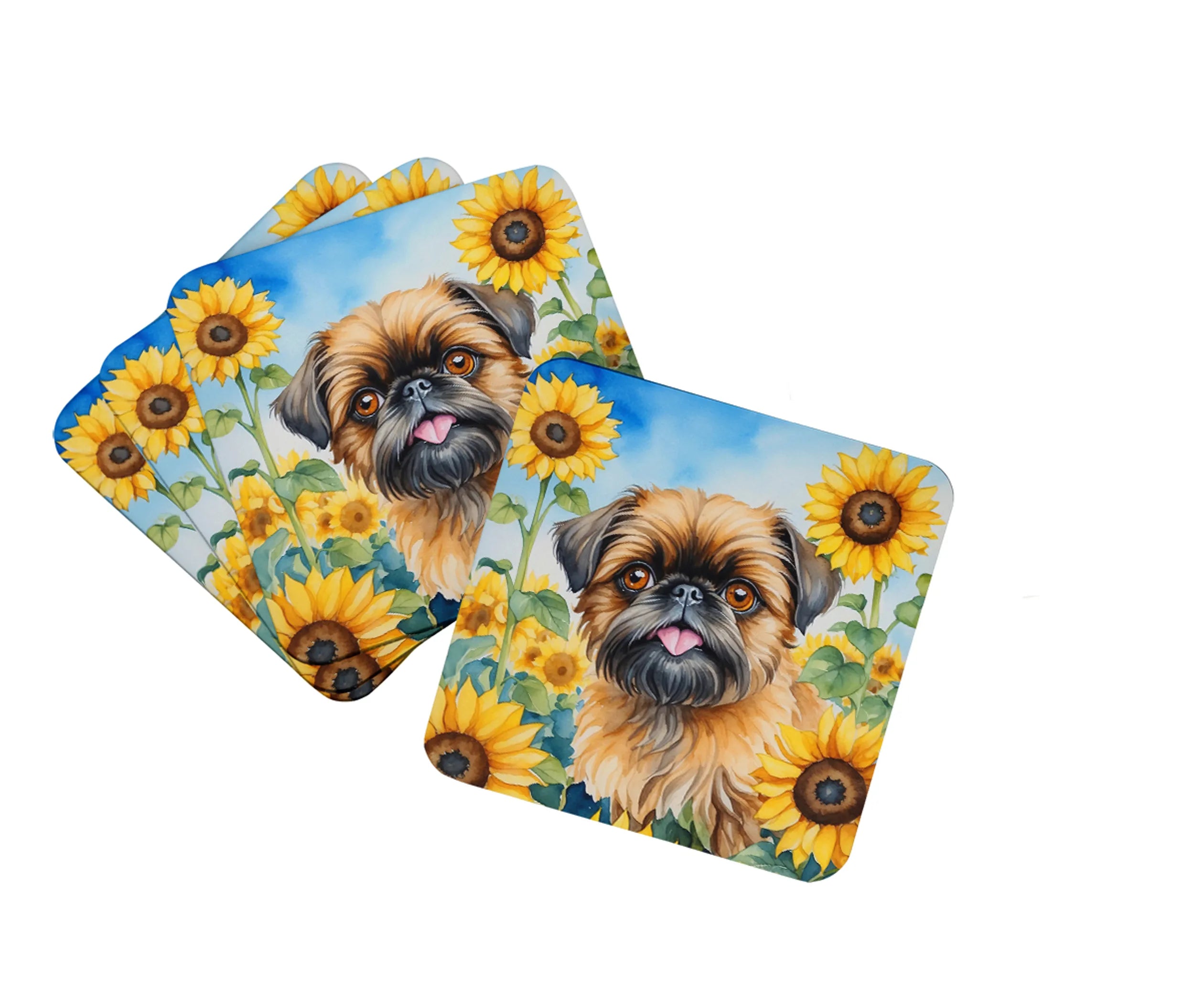 In Sunflowers Foam Coasters - Size: 3.5 | Pack Of: 1 | Collection name: In sunflowers
