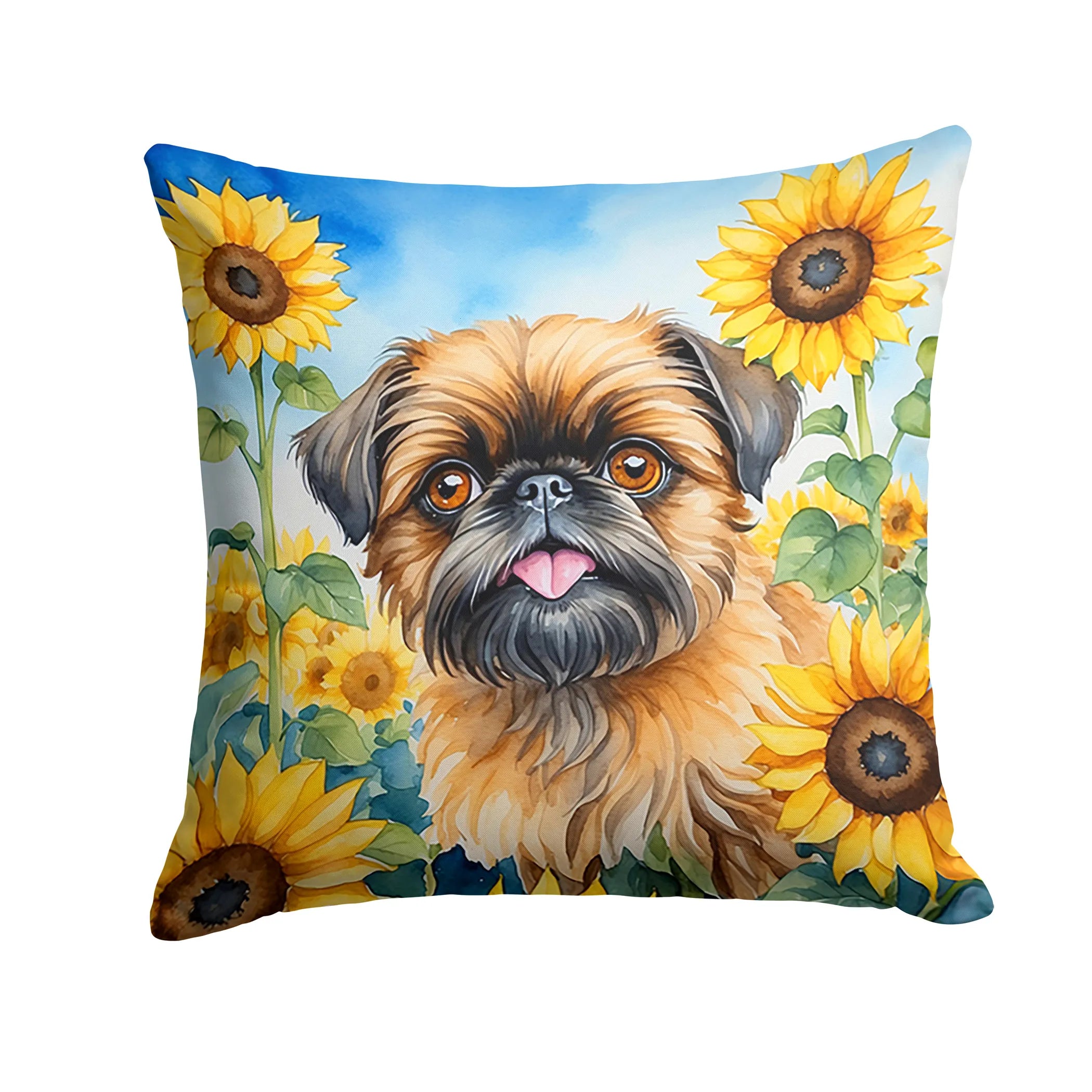 In Sunflowers Throw Pillow - Size: 14HX14W | Pack Of: 1 | Collection name: In sunflowers