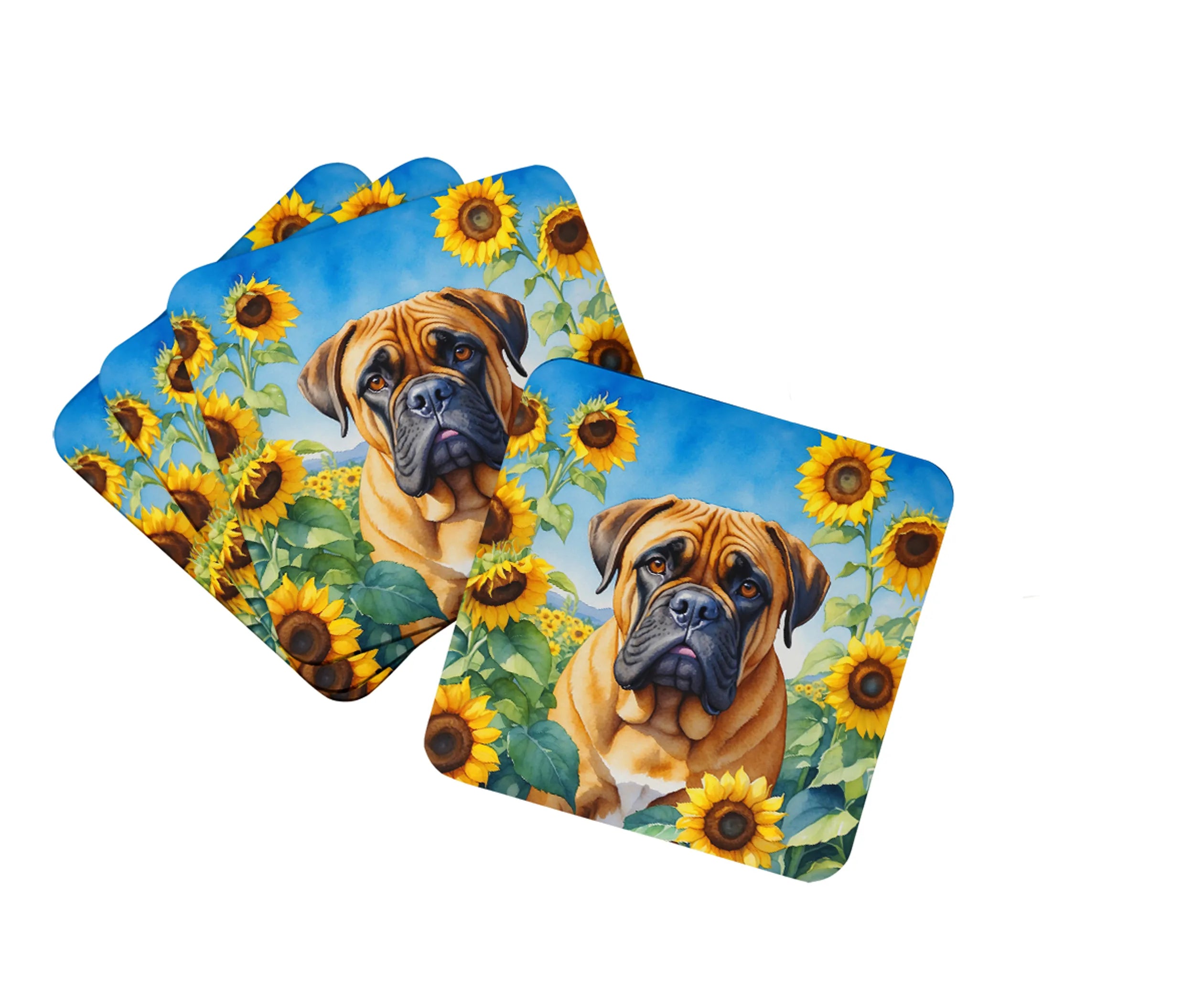 In Sunflowers Foam Coasters - Size: 3.5 | Pack Of: 1 | Collection name: In sunflowers