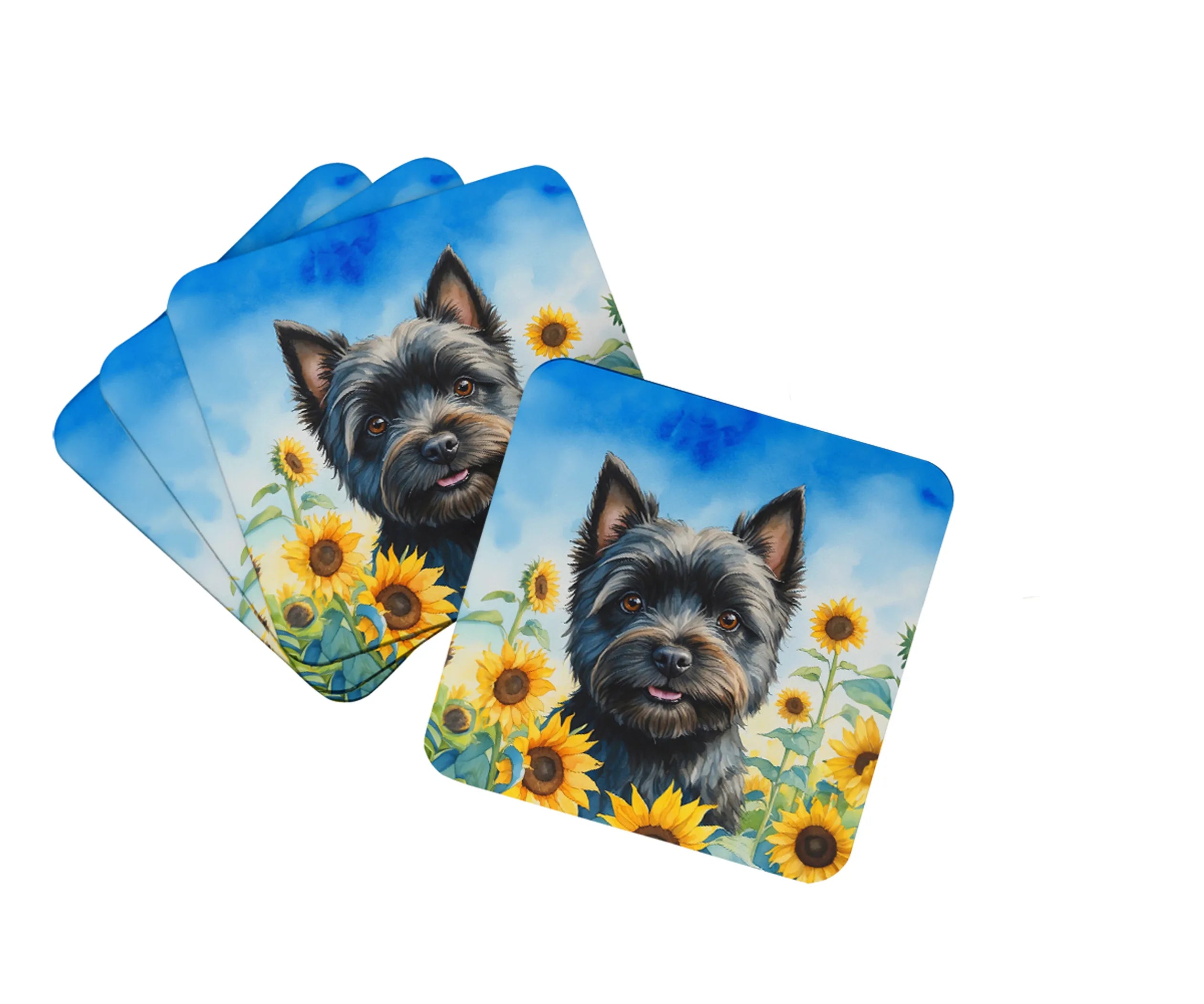 In Sunflowers Foam Coasters - Size: 3.5 | Pack Of: 1 | Collection name: In sunflowers