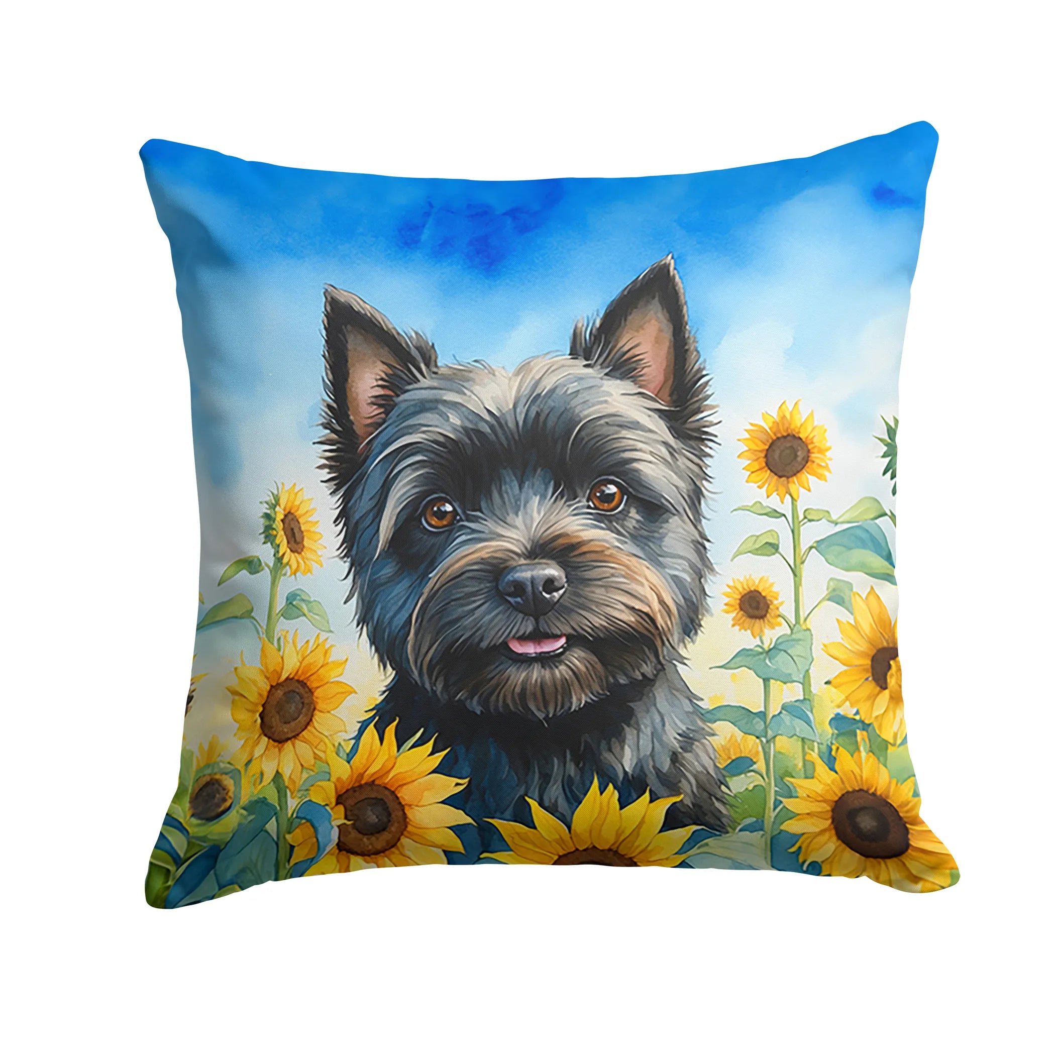 In Sunflowers Throw Pillow - Size: 14HX14W | Pack Of: 1 | Collection name: In sunflowers