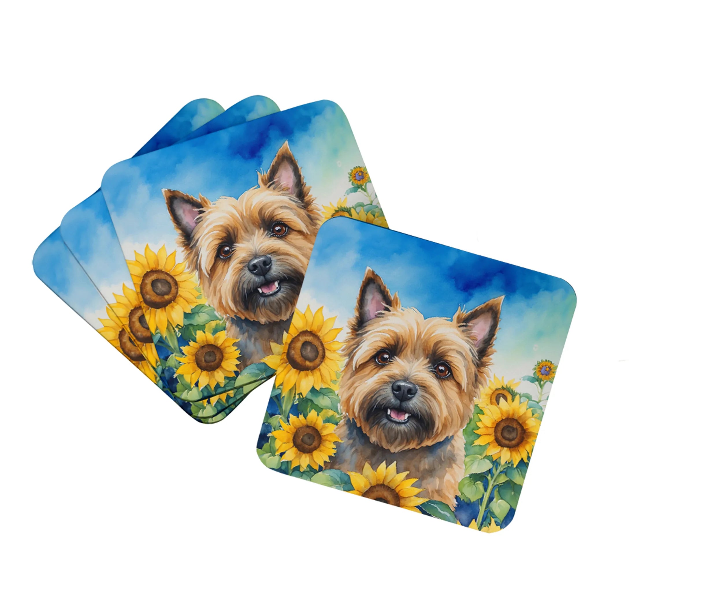 In Sunflowers Foam Coasters - Size: 3.5 | Pack Of: 1 | Collection name: In sunflowers