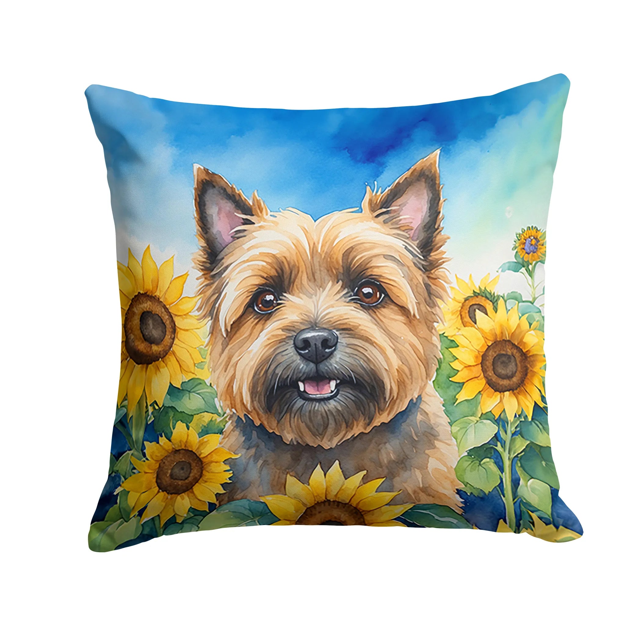 In Sunflowers Throw Pillow - Size: 14HX14W | Pack Of: 1 | Collection name: In sunflowers