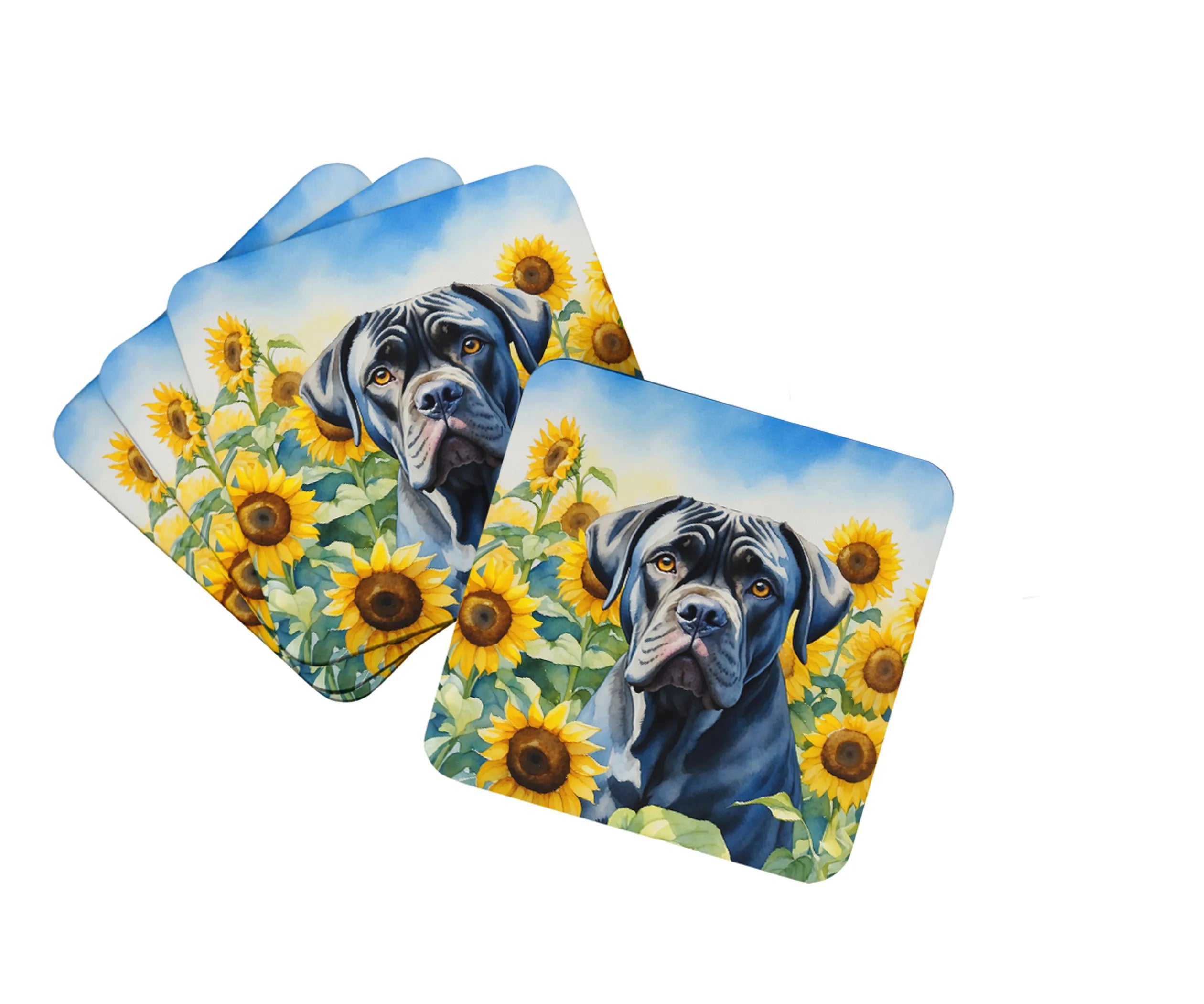 In Sunflowers Foam Coasters - Size: 3.5 | Pack Of: 1 | Collection name: In sunflowers