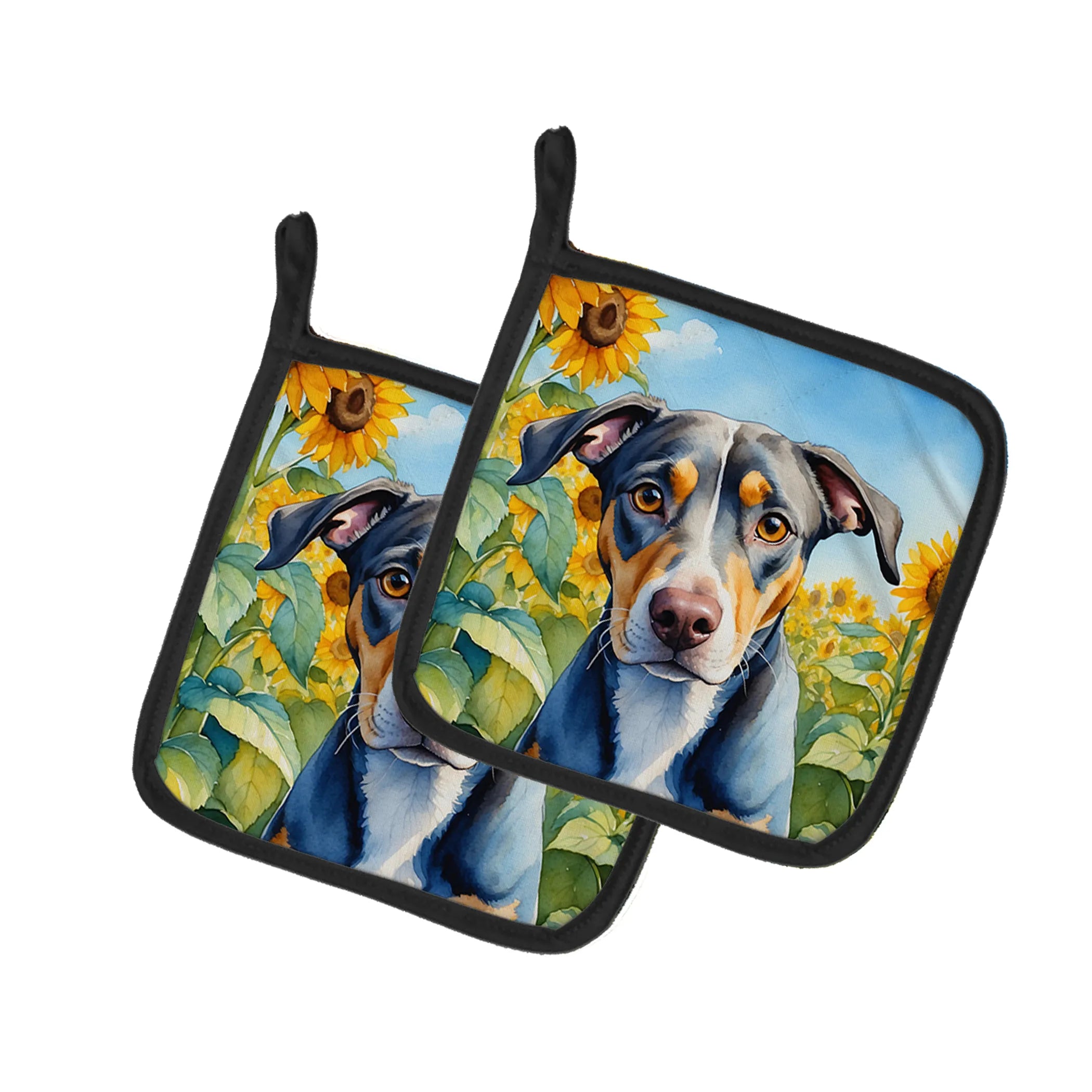 In Sunflowers Pair of Pot Holders - Size: 7.5HX7.5W | Pack Of: 1 | Collection name: In sunflowers