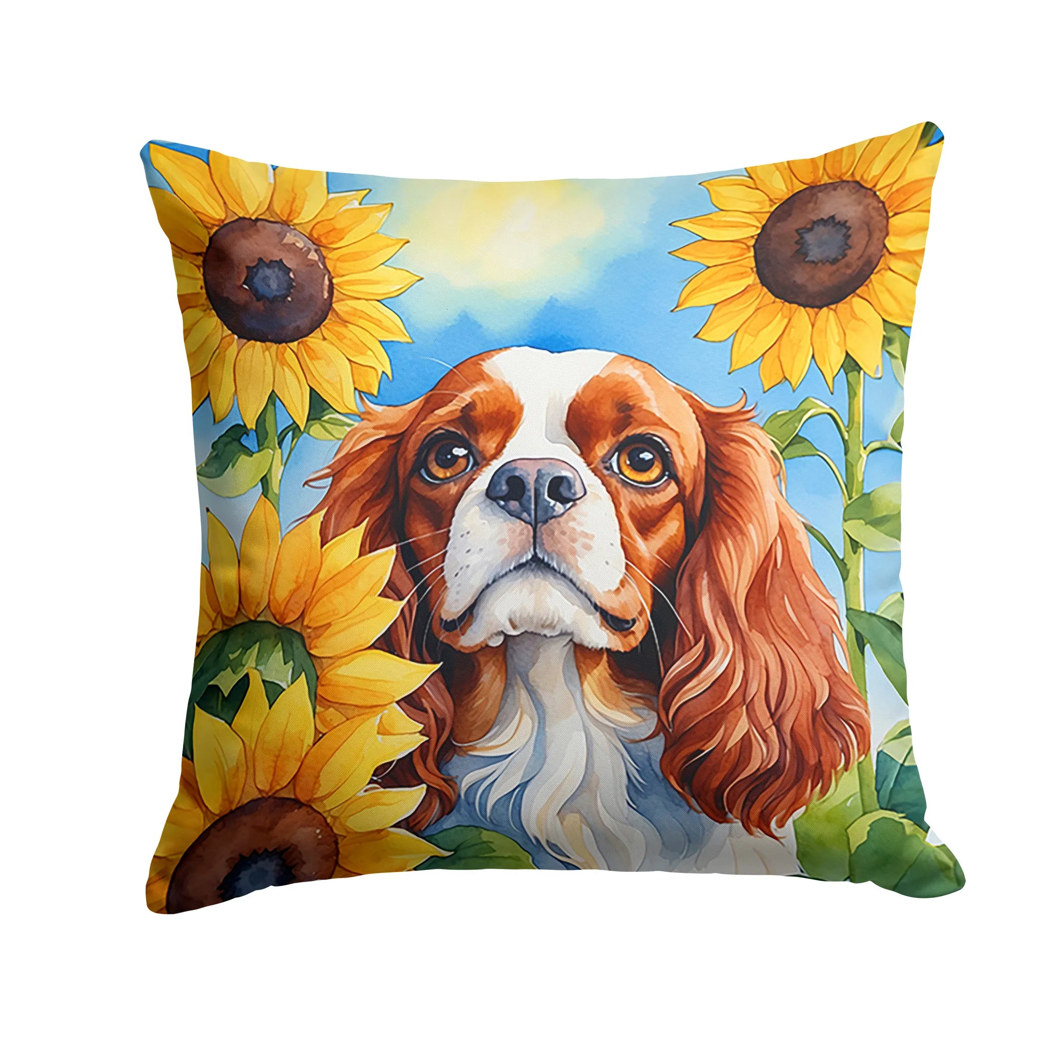In Sunflowers Throw Pillow - Size: 14HX14W | Pack Of: 1 | Collection name: In sunflowers