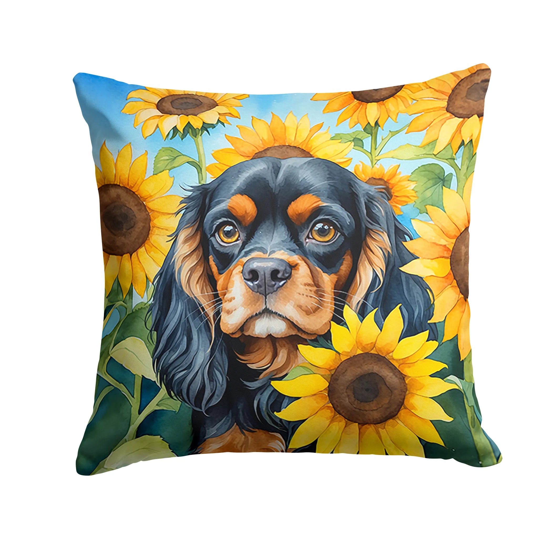 In Sunflowers Throw Pillow - Size: 14HX14W | Pack Of: 1 | Collection name: In sunflowers