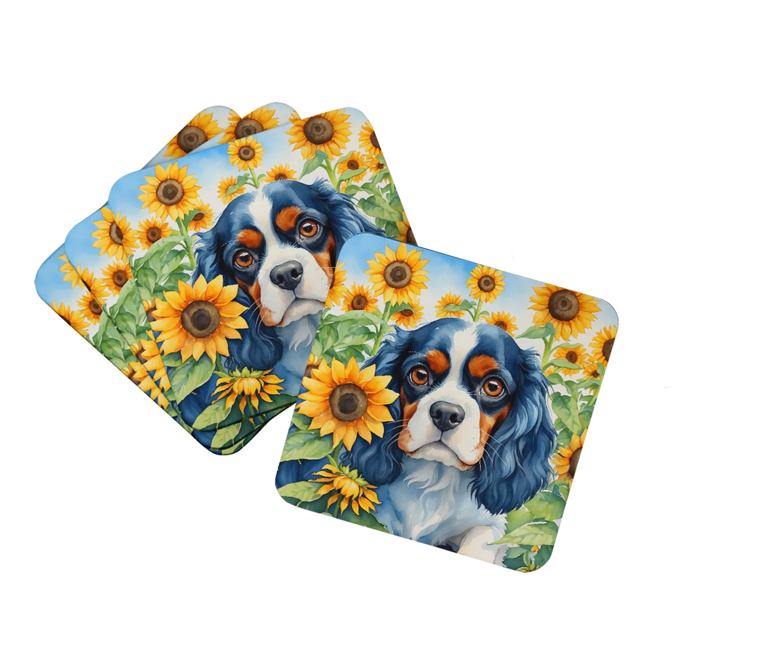 In Sunflowers Foam Coasters - Size: 3.5 | Pack Of: 1 | Collection name: In sunflowers