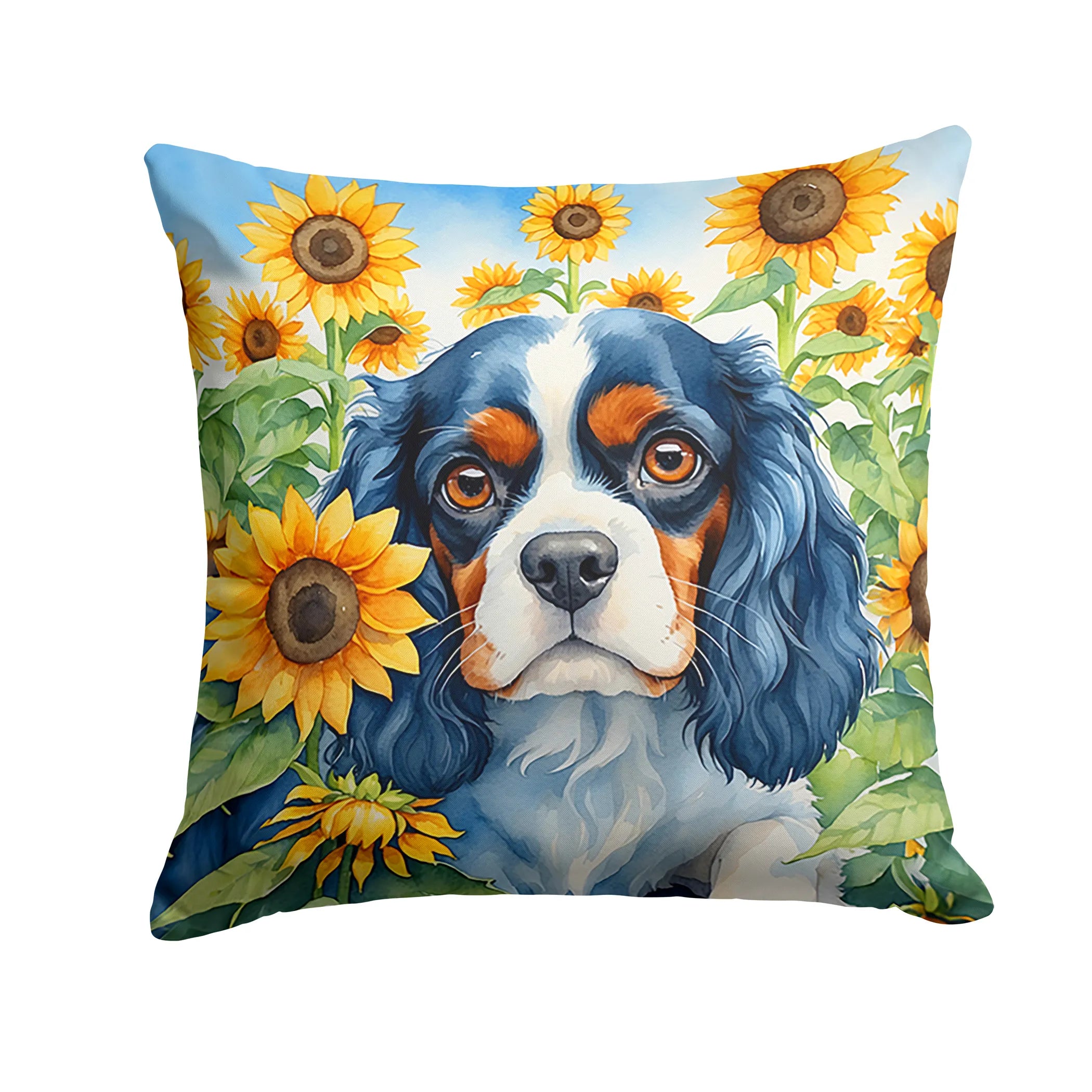 In Sunflowers Throw Pillow - Size: 14HX14W | Pack Of: 1 | Collection name: In sunflowers