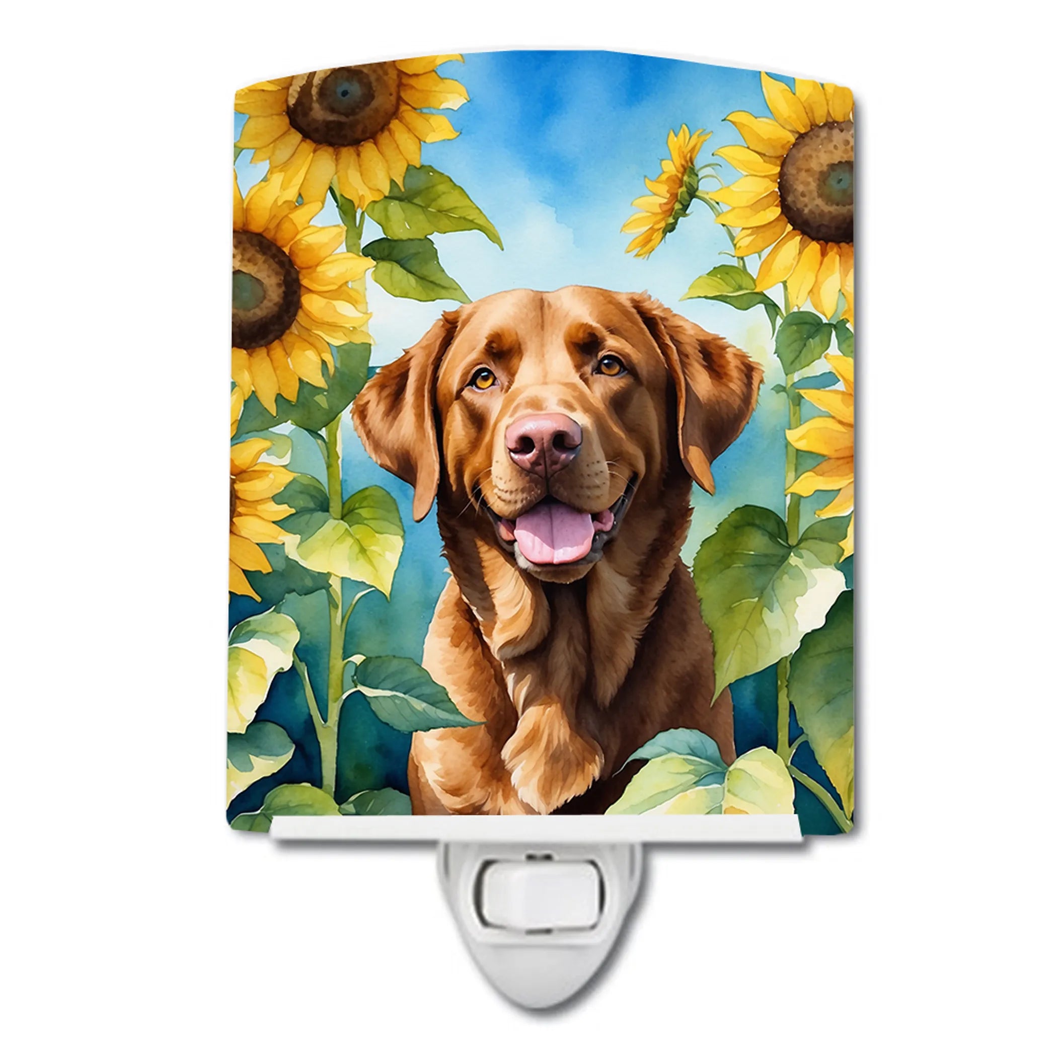 In Sunflowers Ceramic Night Light - Pack Of: 1 | Collection name: In sunflowers