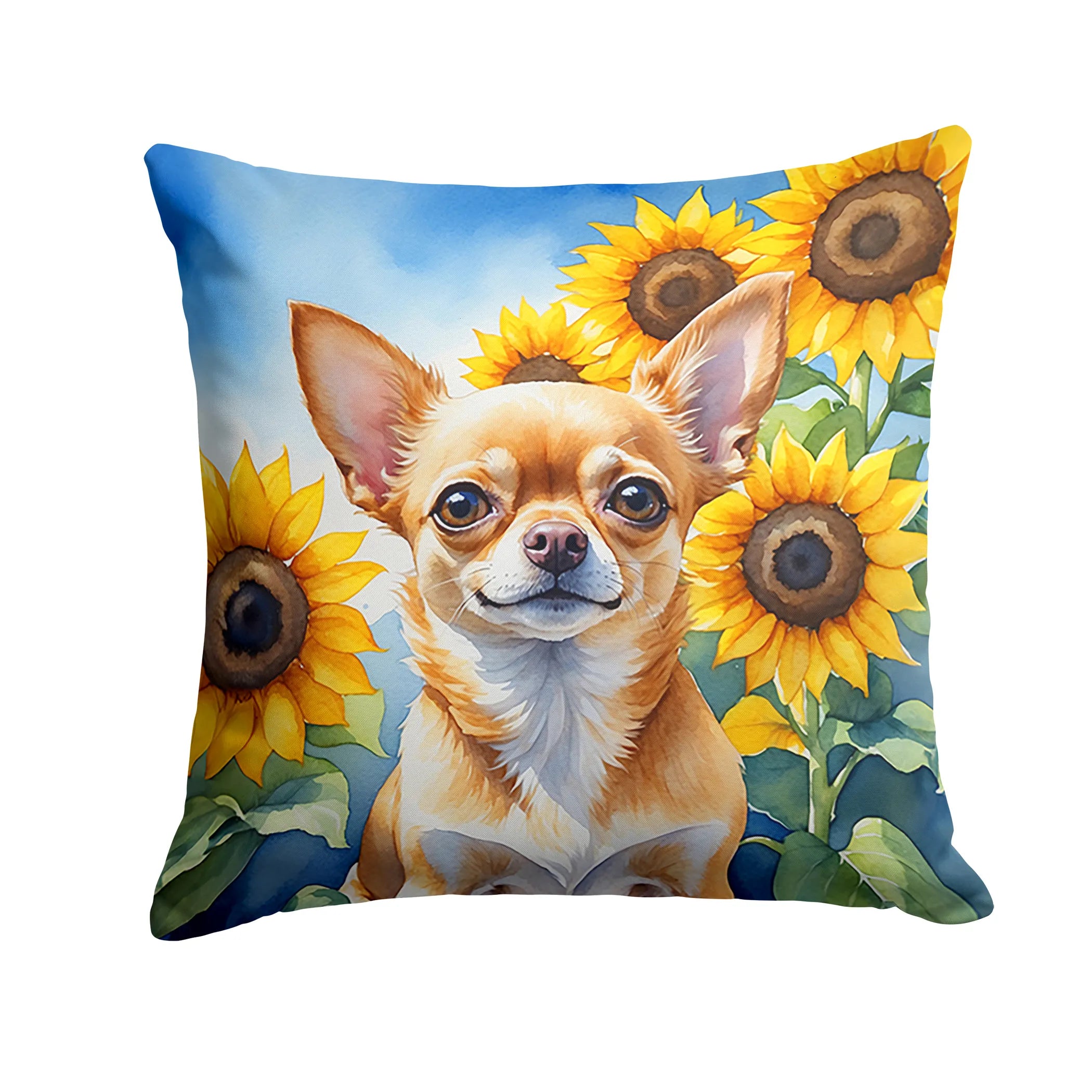 In Sunflowers Throw Pillow - Size: 14HX14W | Pack Of: 1 | Collection name: In sunflowers