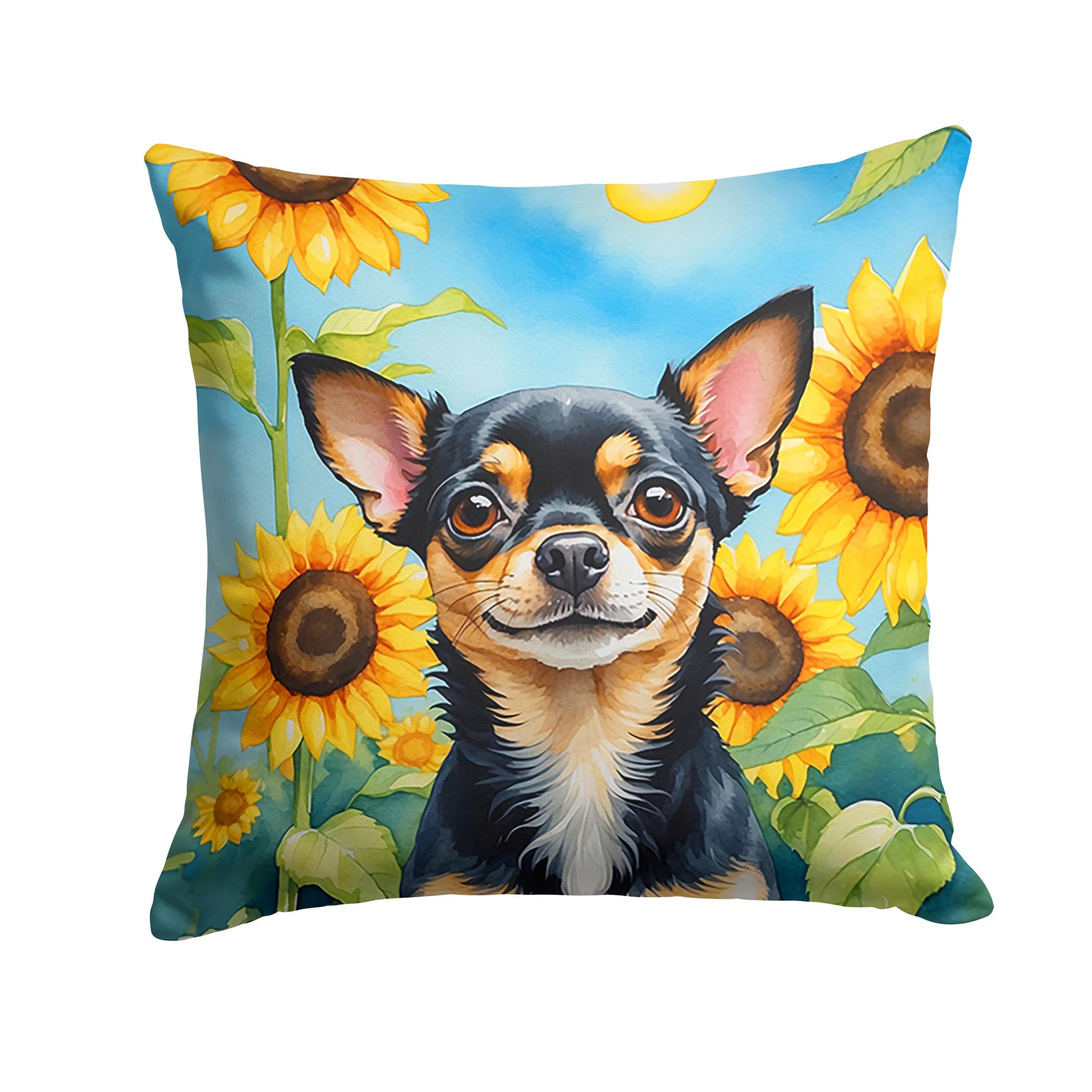 In Sunflowers Throw Pillow - Size: 14HX14W | Pack Of: 1 | Collection name: In sunflowers