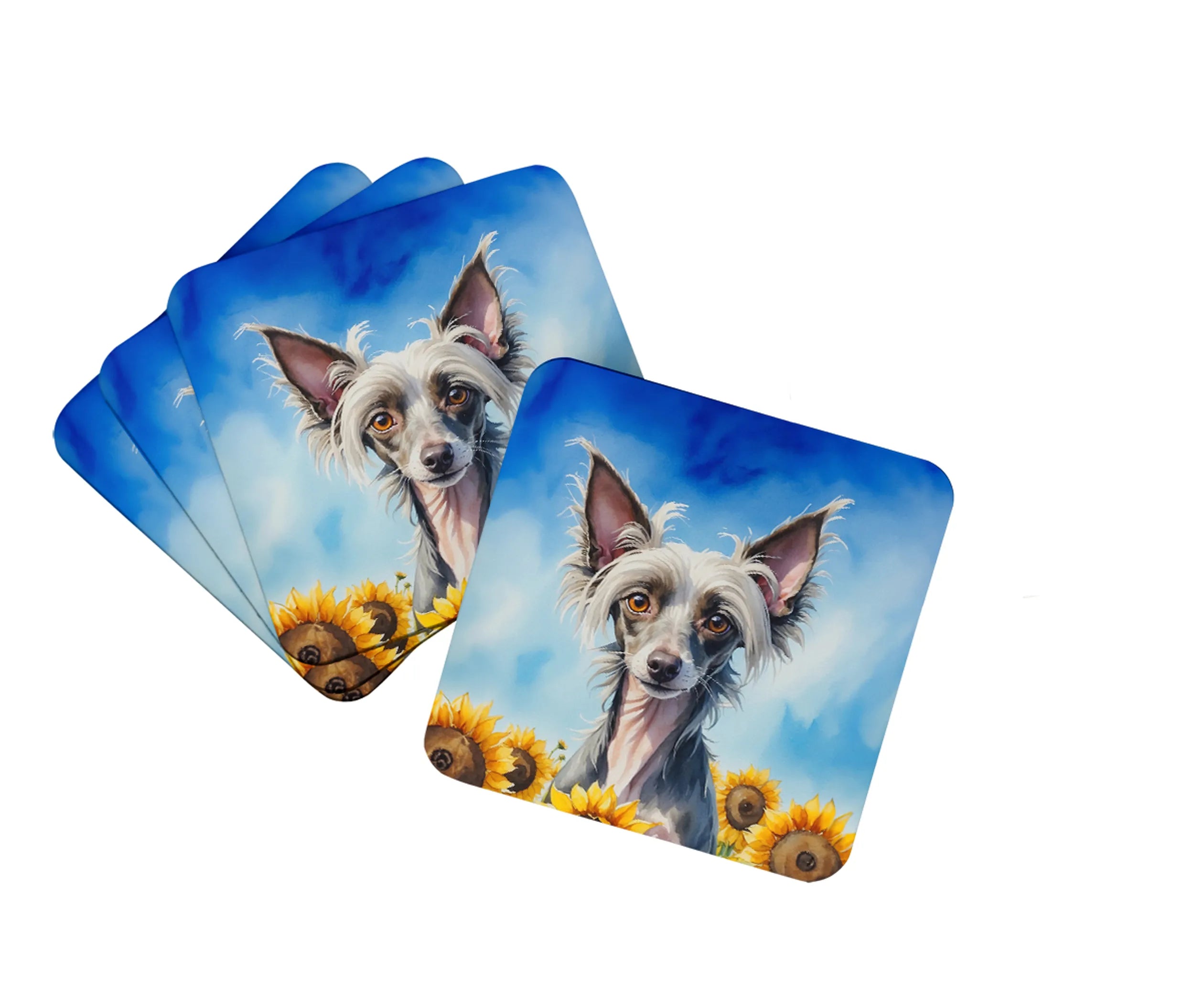 In Sunflowers Foam Coasters - Size: 3.5 | Pack Of: 1 | Collection name: In sunflowers