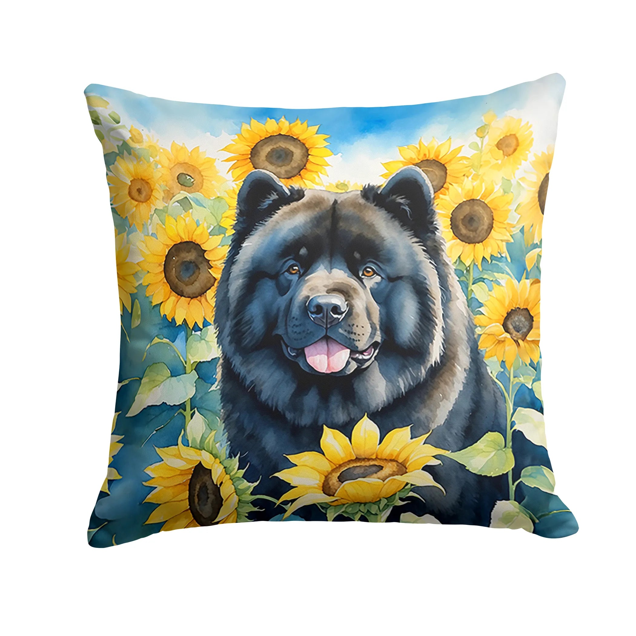 In Sunflowers Throw Pillow - Size: 14HX14W | Pack Of: 1 | Collection name: In sunflowers