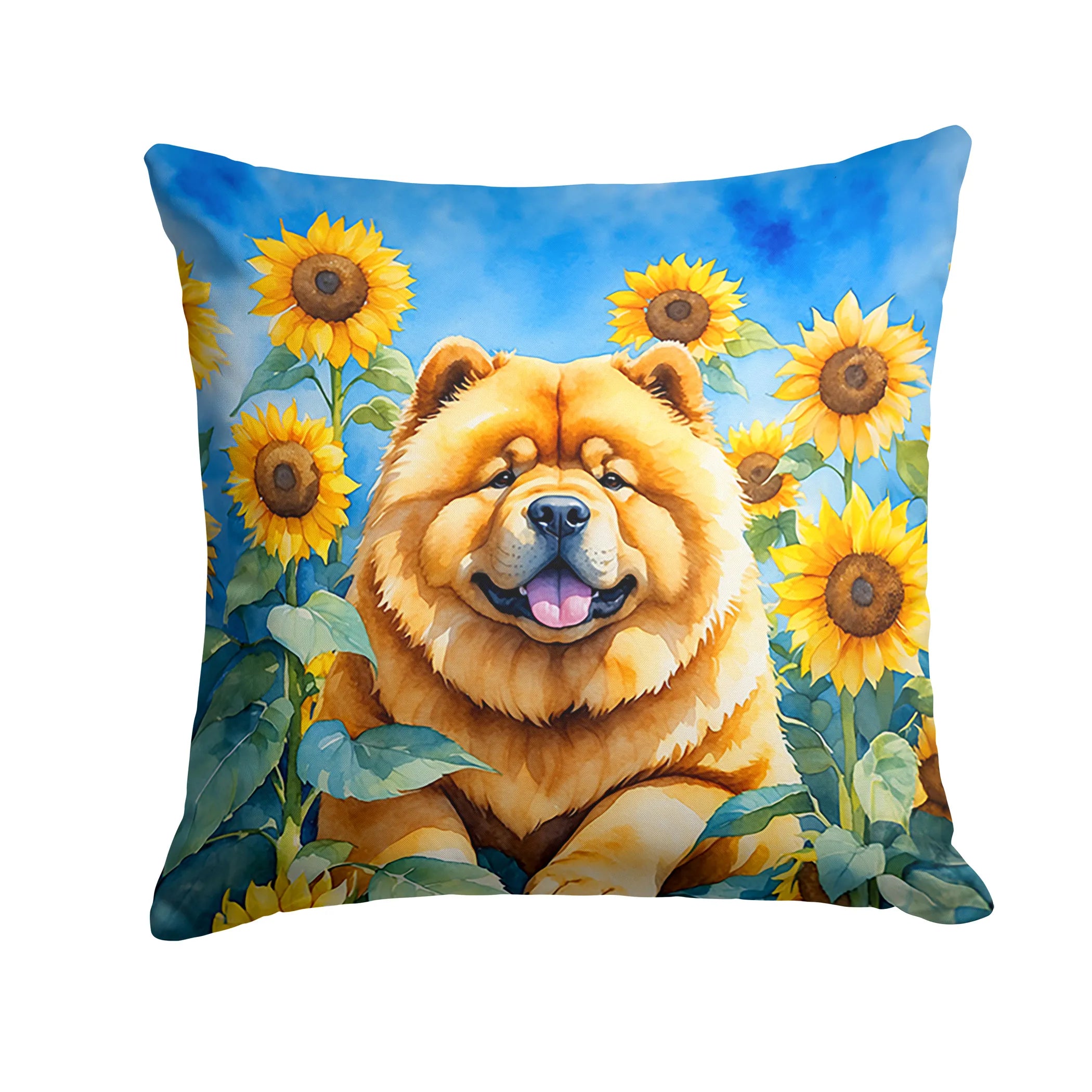 In Sunflowers Throw Pillow - Size: 14HX14W | Pack Of: 1 | Collection name: In sunflowers