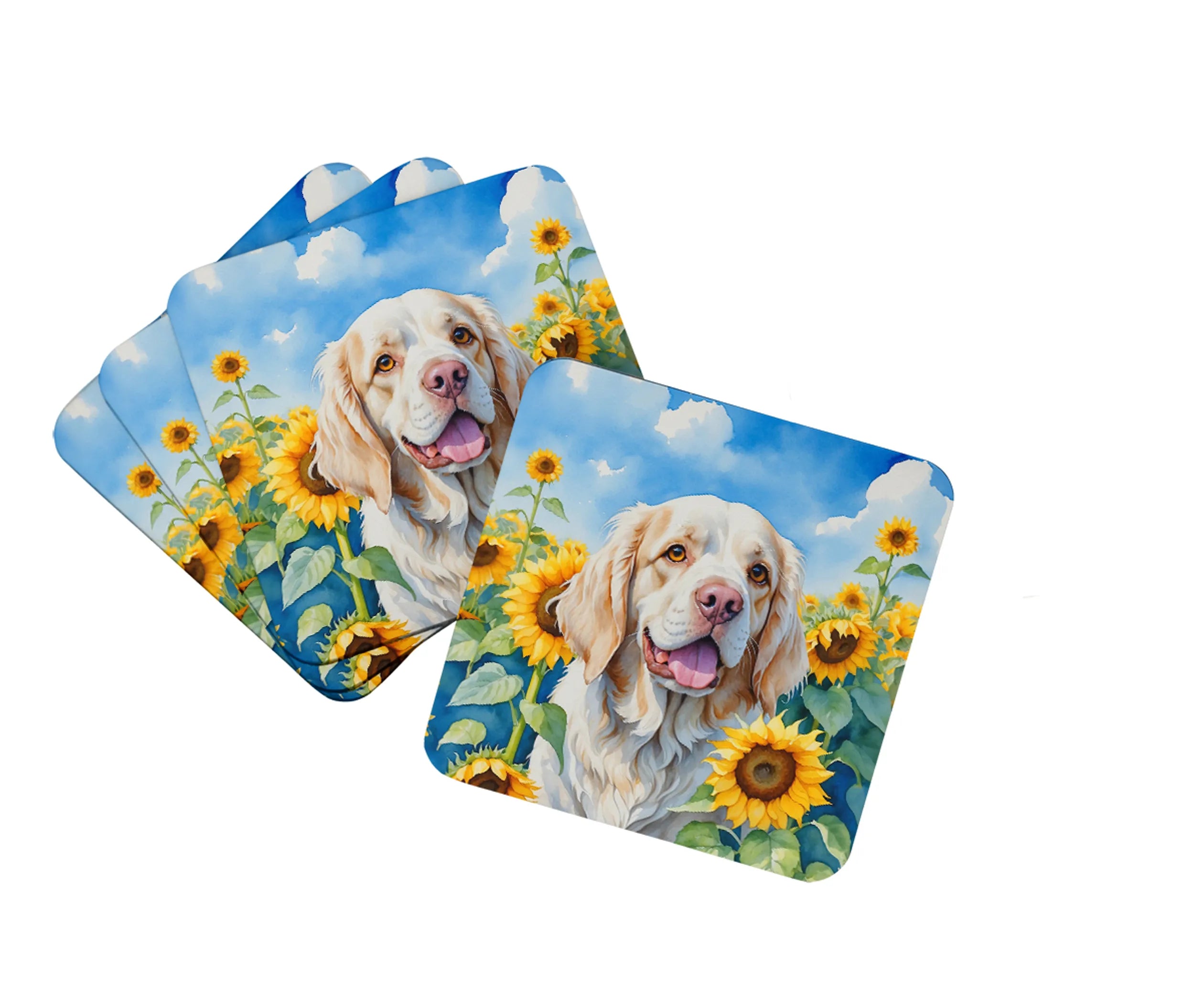 In Sunflowers Foam Coasters - Size: 3.5 | Pack Of: 1 | Collection name: In sunflowers