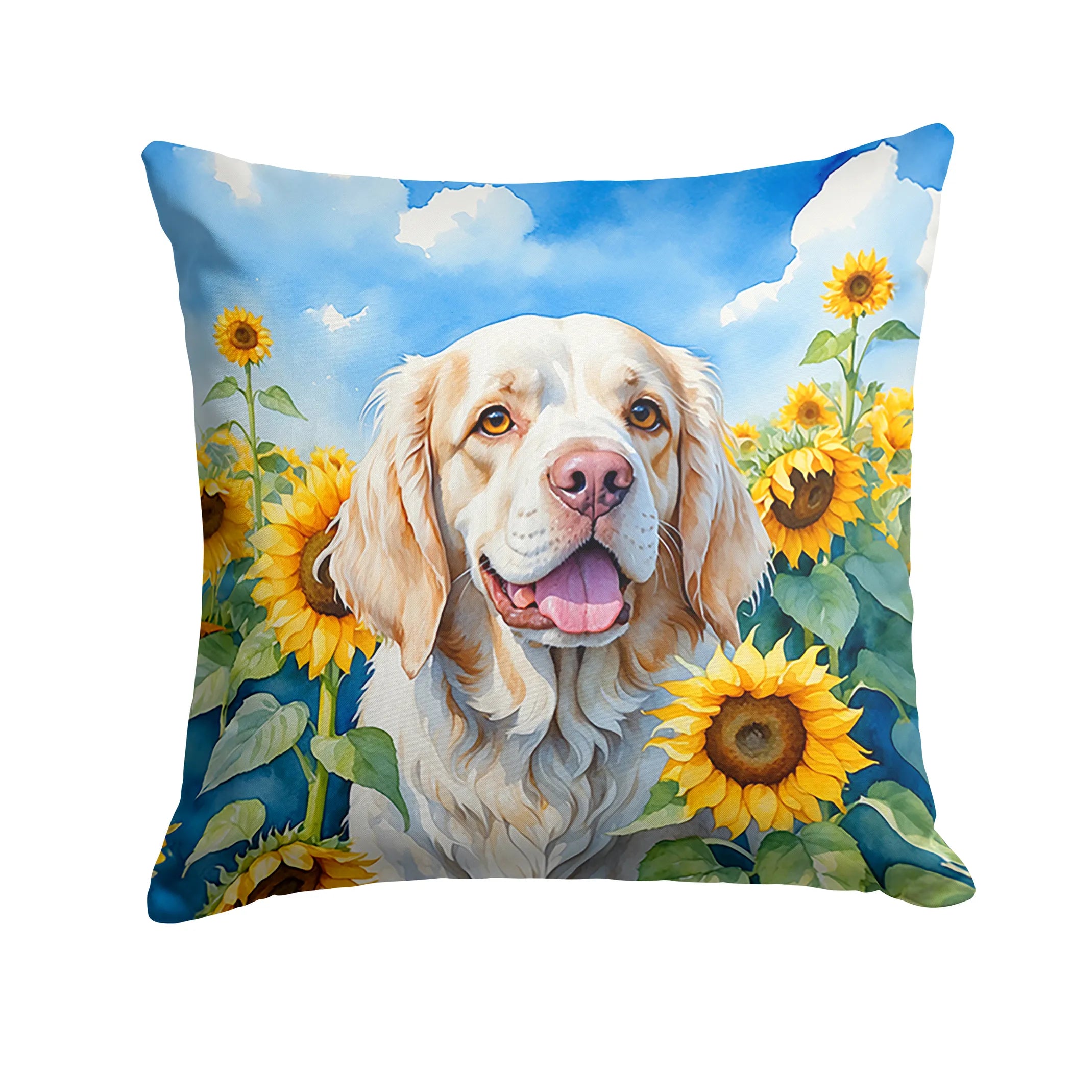 In Sunflowers Throw Pillow - Size: 14HX14W | Pack Of: 1 | Collection name: In sunflowers