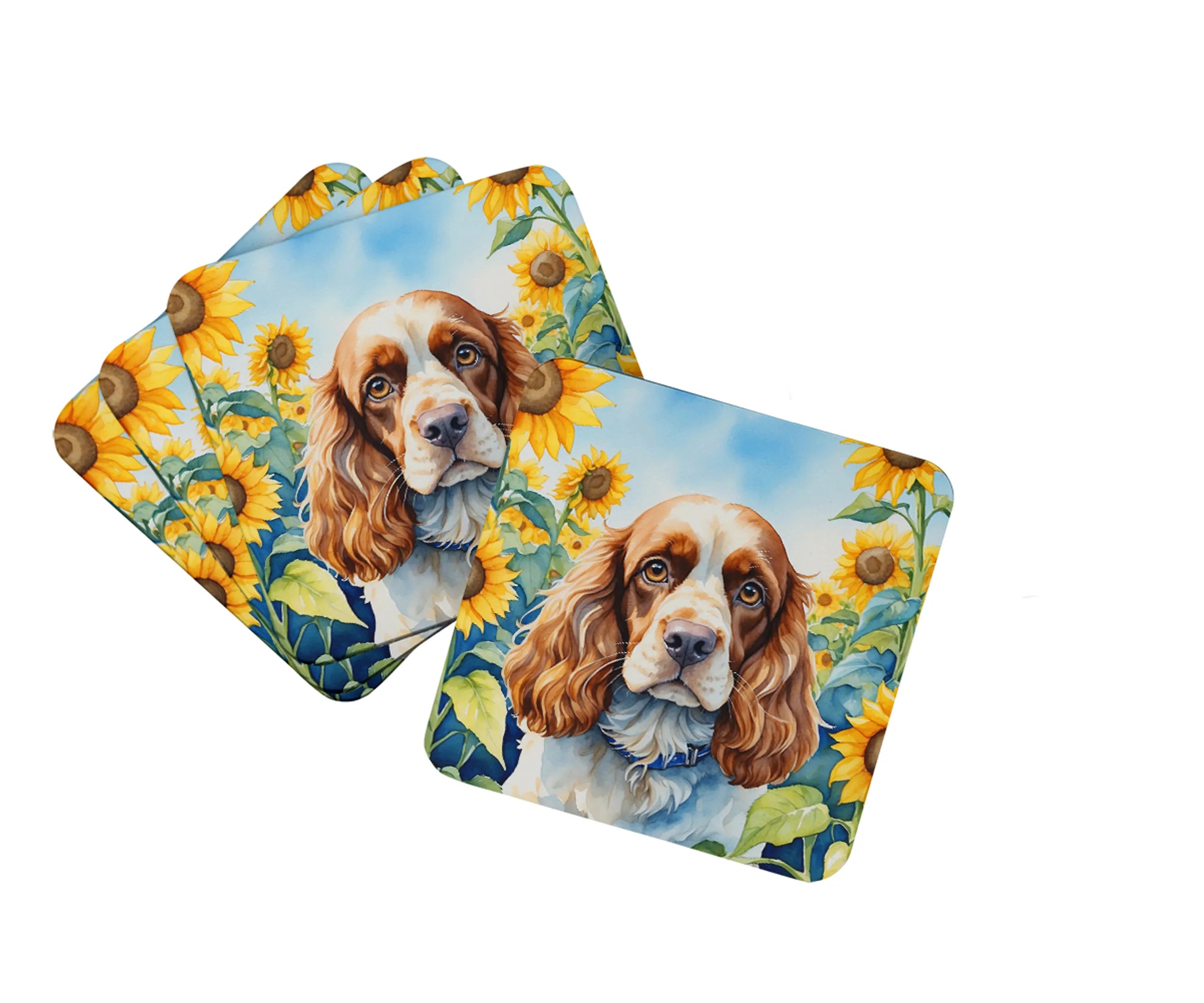In Sunflowers Foam Coasters - Size: 3.5 | Pack Of: 1 | Collection name: In sunflowers