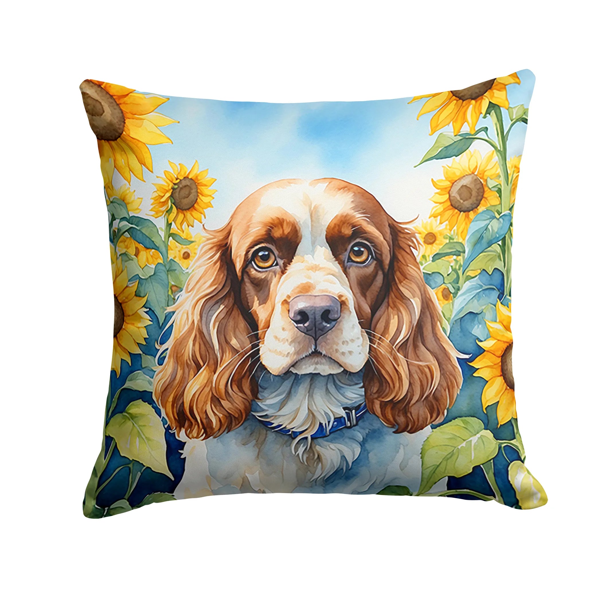 In Sunflowers Throw Pillow - Size: 14HX14W | Pack Of: 1 | Collection name: In sunflowers