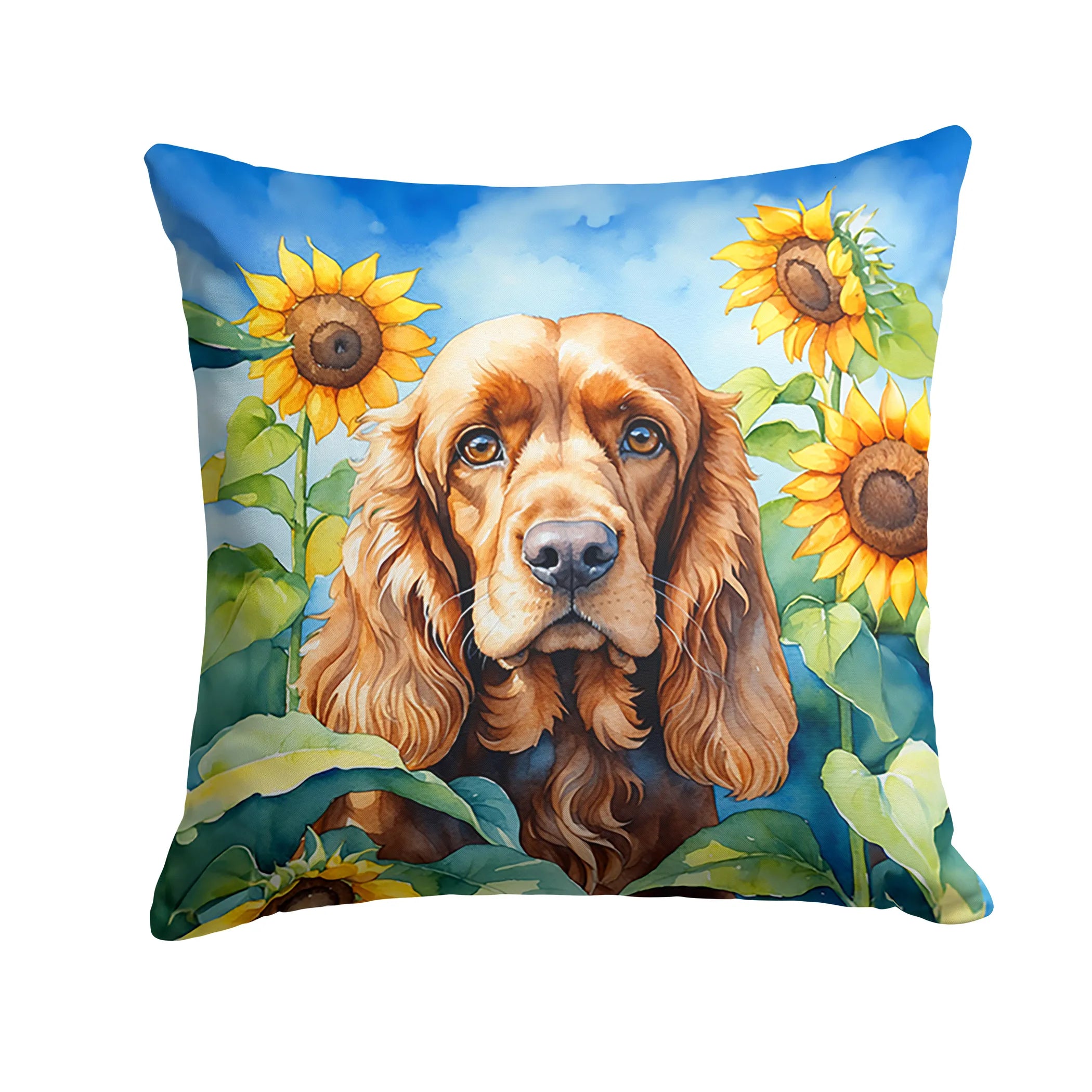 In Sunflowers Throw Pillow - Size: 14HX14W | Pack Of: 1 | Collection name: In sunflowers