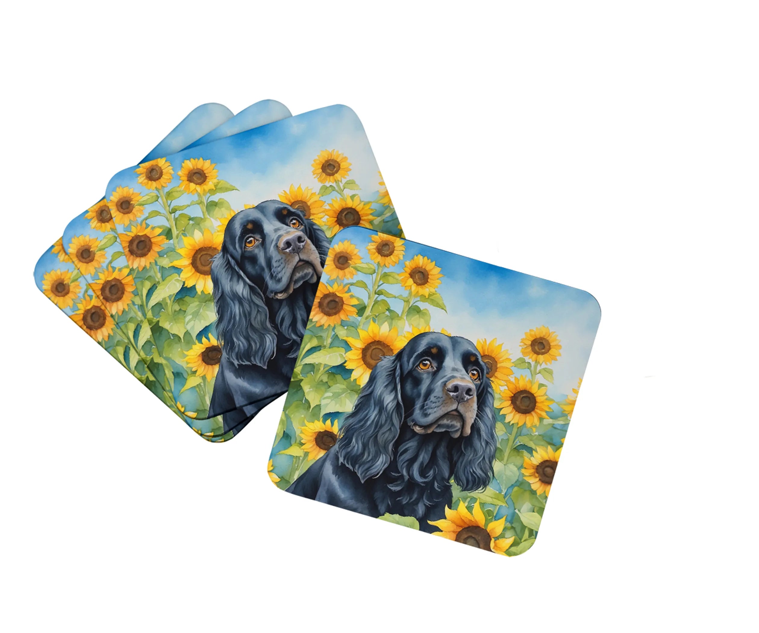 In Sunflowers Foam Coasters - Size: 3.5 | Pack Of: 1 | Collection name: In sunflowers