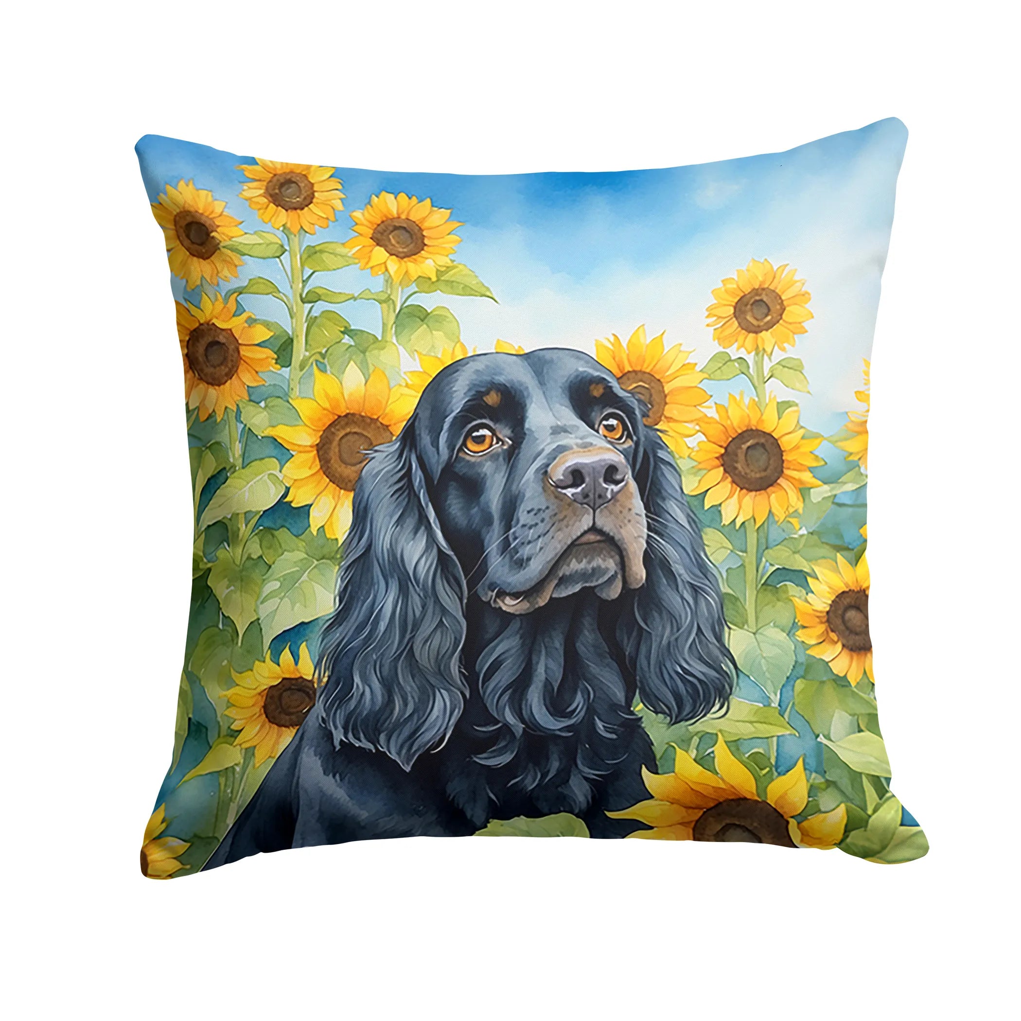 In Sunflowers Throw Pillow - Size: 14HX14W | Pack Of: 1 | Collection name: In sunflowers