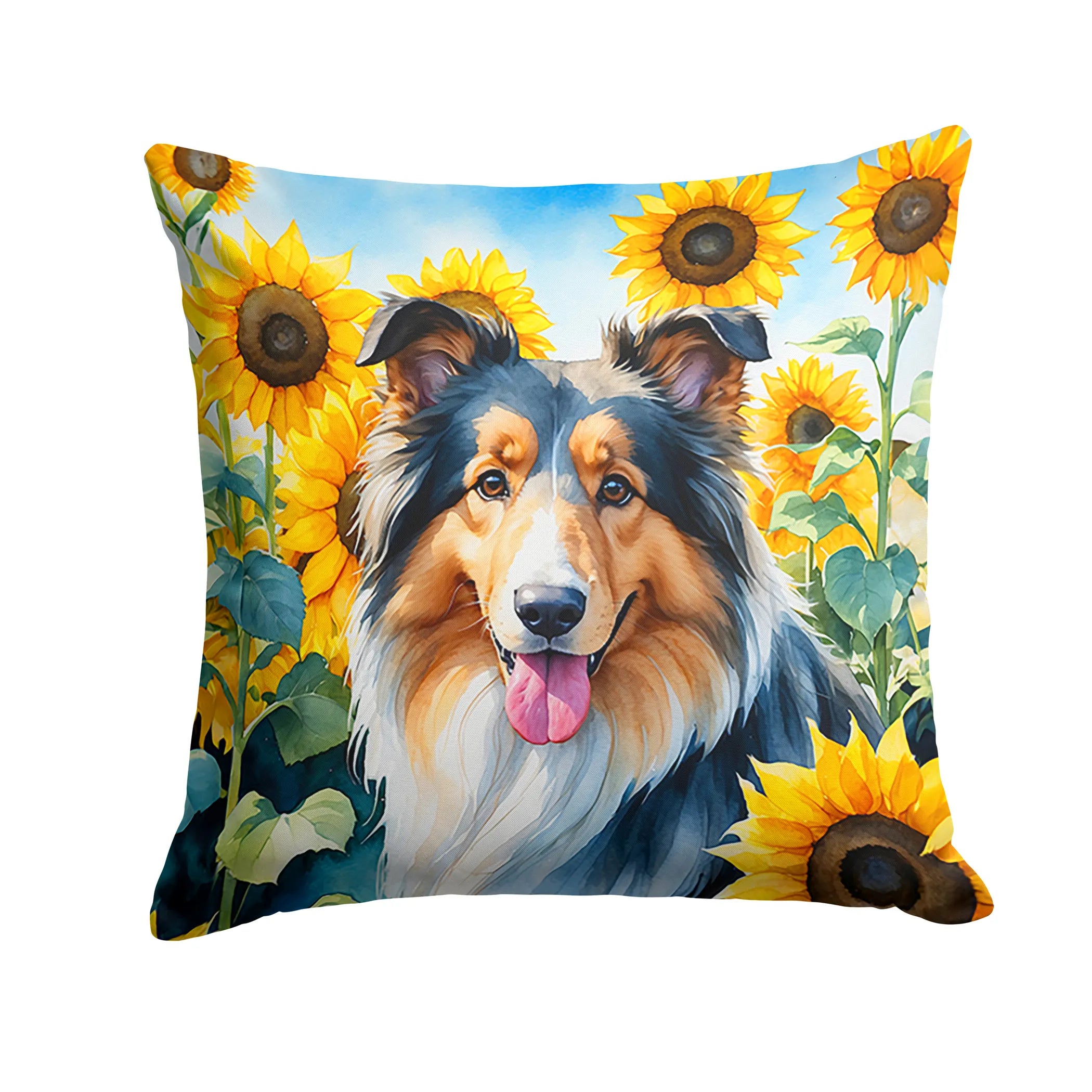 In Sunflowers Throw Pillow - Size: 14HX14W | Pack Of: 1 | Collection name: In sunflowers