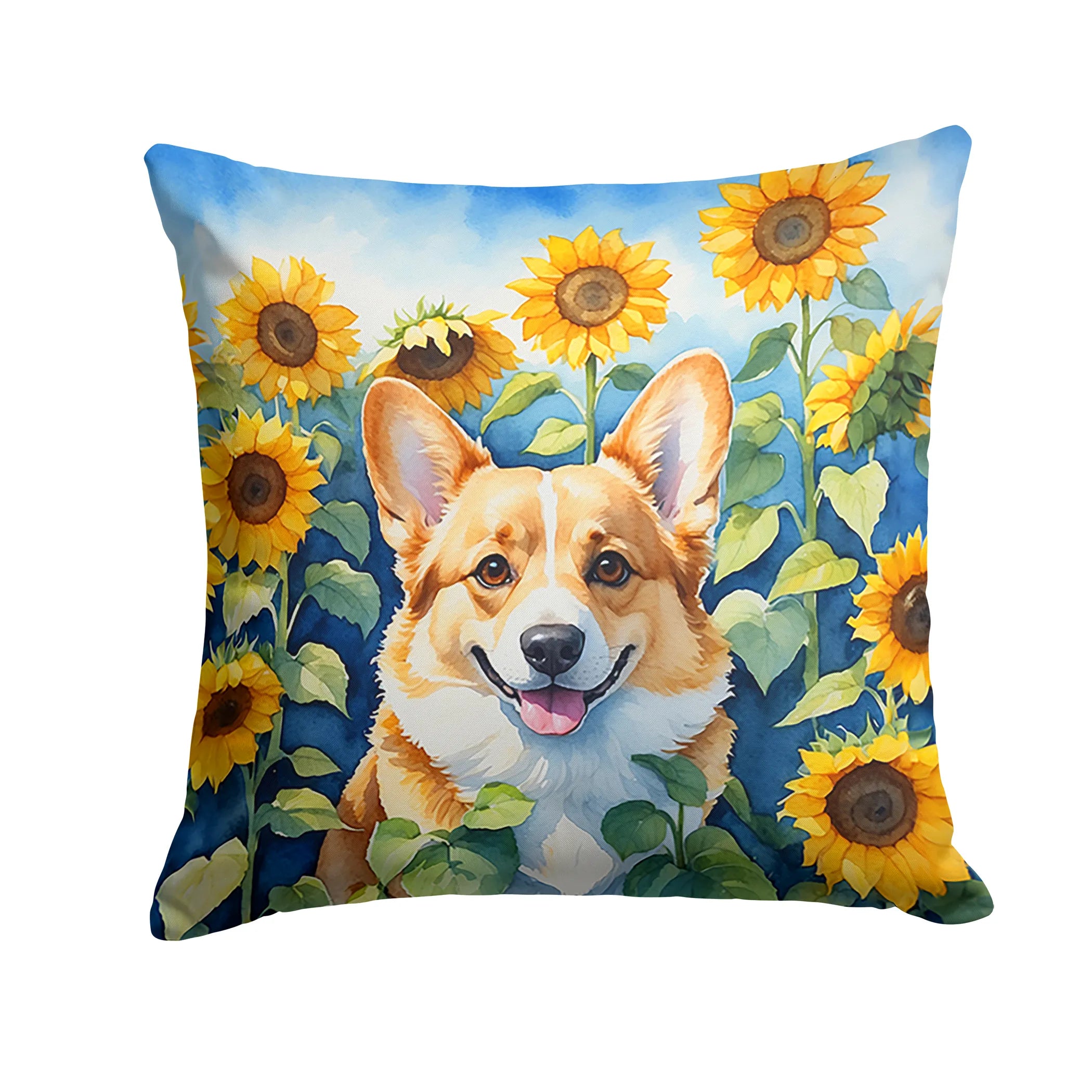 In Sunflowers Throw Pillow - Size: 14HX14W | Pack Of: 1 | Collection name: In sunflowers