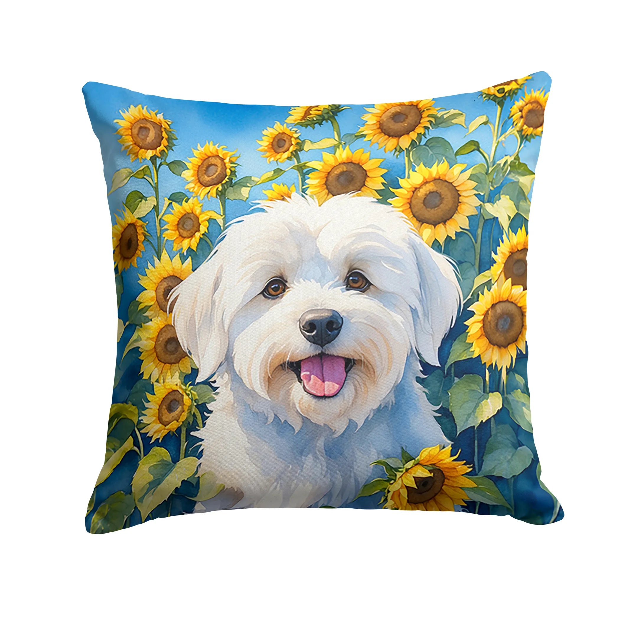 In Sunflowers Throw Pillow - Size: 14HX14W | Pack Of: 1 | Collection name: In sunflowers