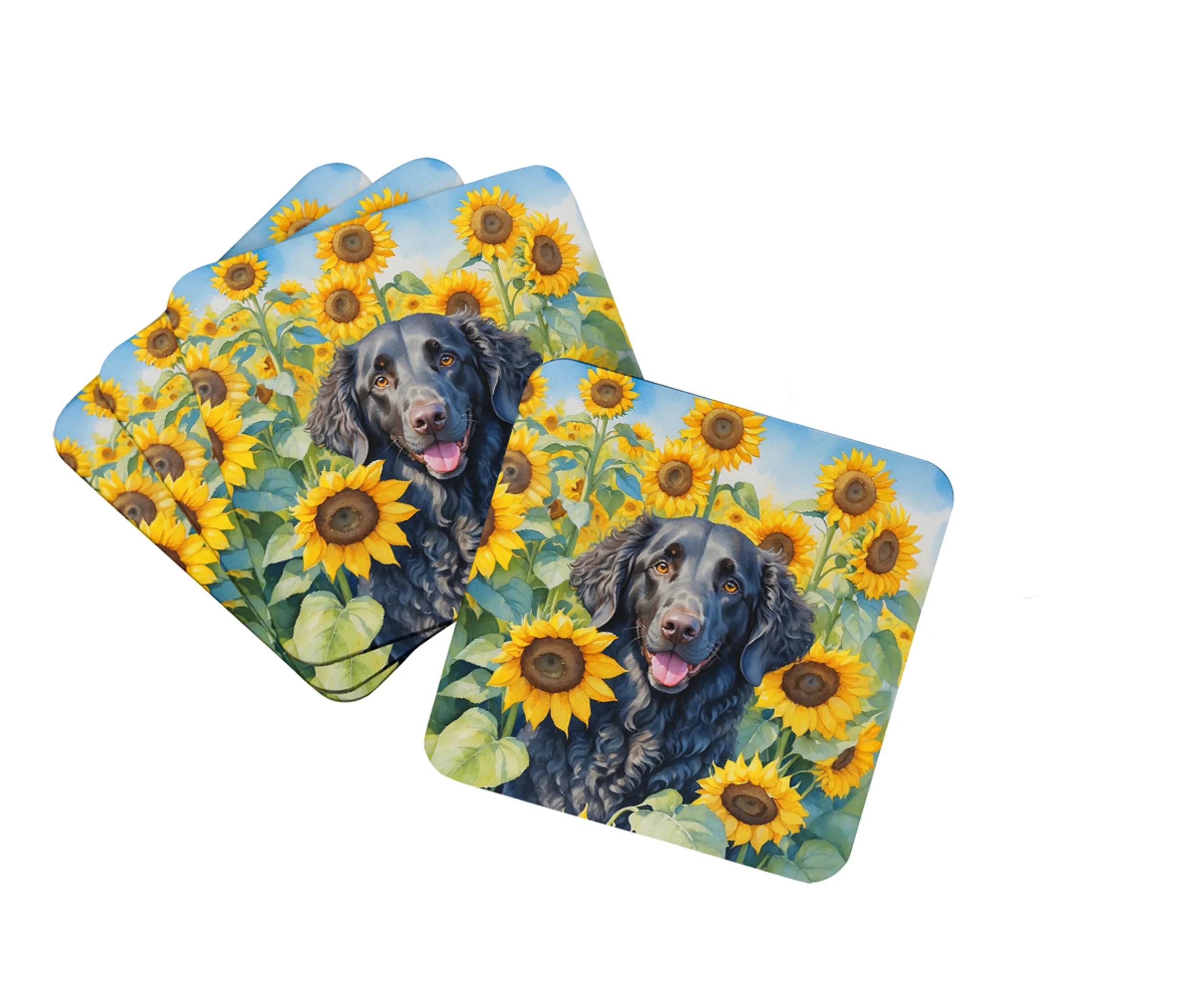 In Sunflowers Foam Coasters - Size: 3.5 | Pack Of: 1 | Collection name: In sunflowers