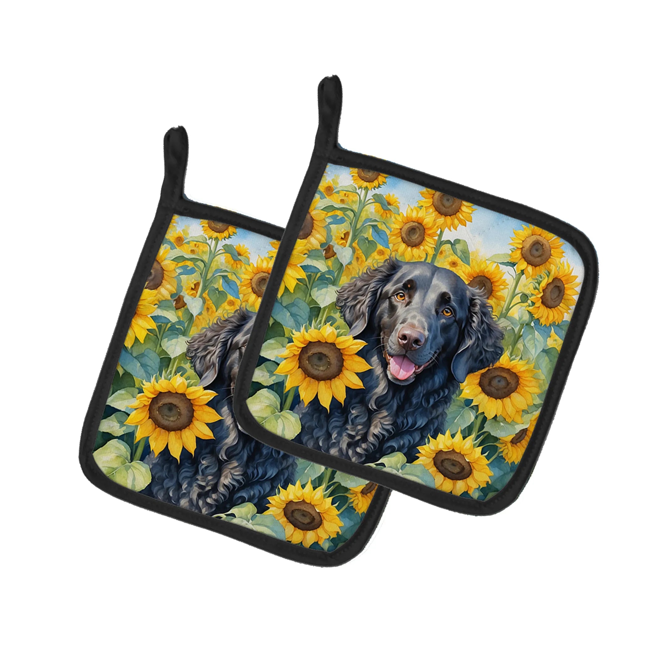 In Sunflowers Pair of Pot Holders - Size: 7.5HX7.5W | Pack Of: 1 | Collection name: In sunflowers