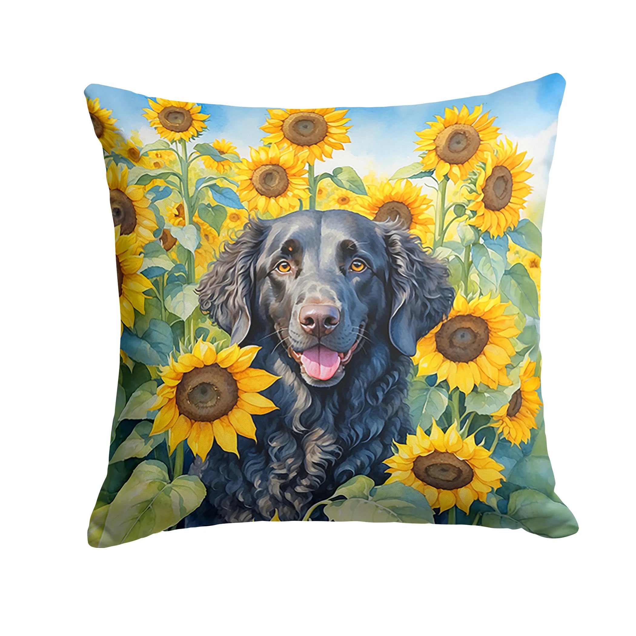 In Sunflowers Throw Pillow - Size: 14HX14W | Pack Of: 1 | Collection name: In sunflowers