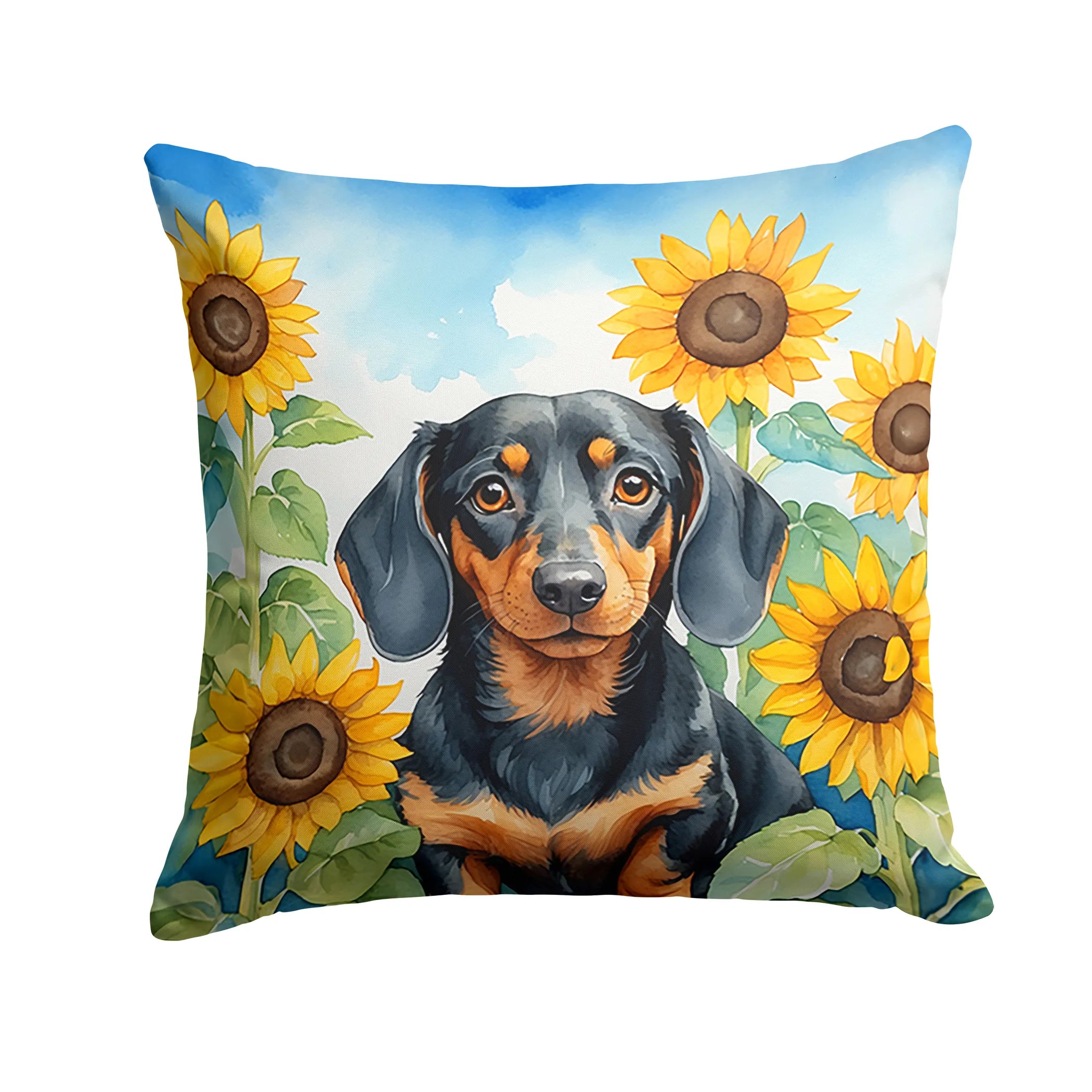 In Sunflowers Throw Pillow - Size: 14HX14W | Pack Of: 1 | Collection name: In sunflowers