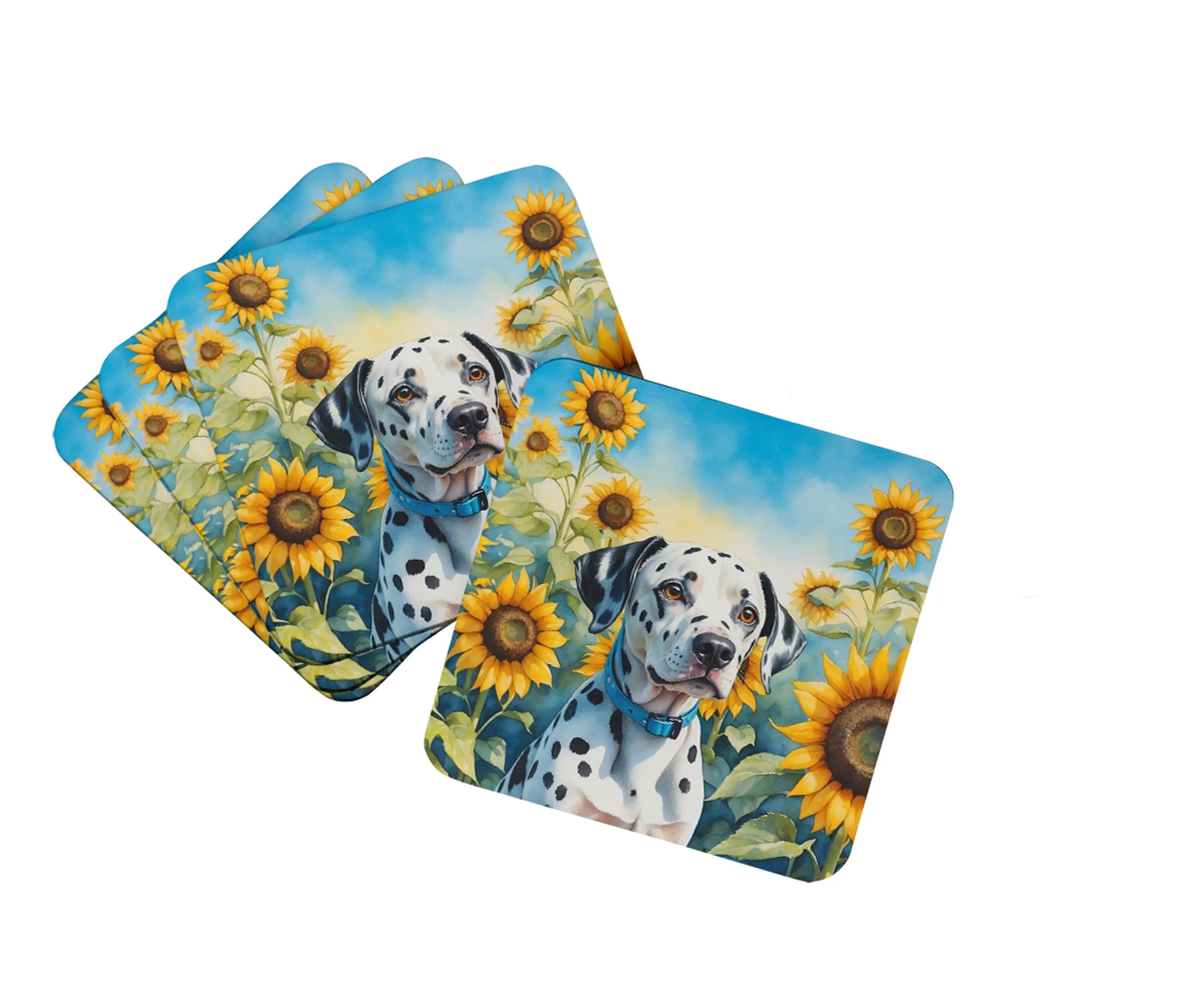 In Sunflowers Foam Coasters - Size: 3.5 | Pack Of: 1 | Collection name: In sunflowers