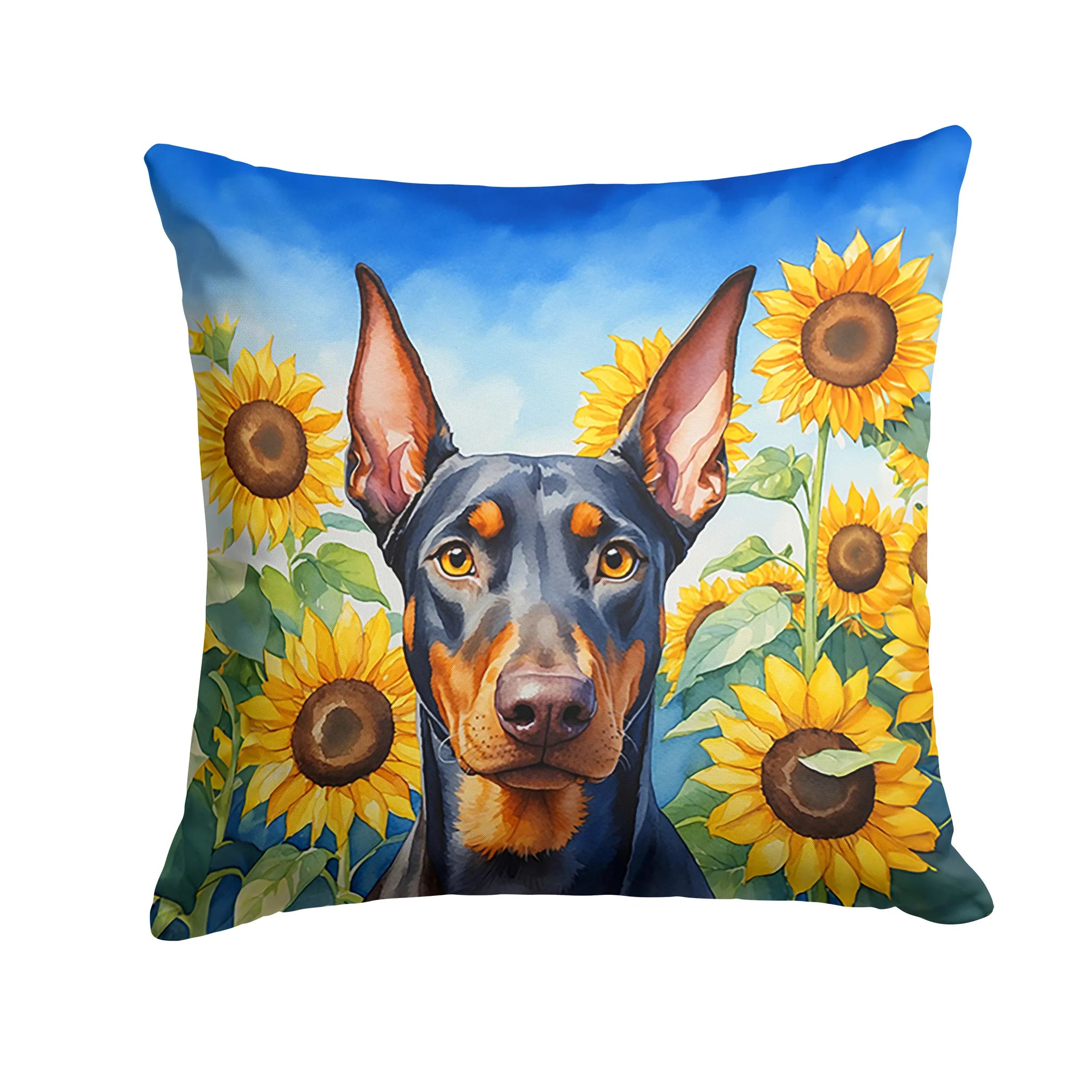 In Sunflowers Throw Pillow - Size: 14HX14W | Pack Of: 1 | Collection name: In sunflowers