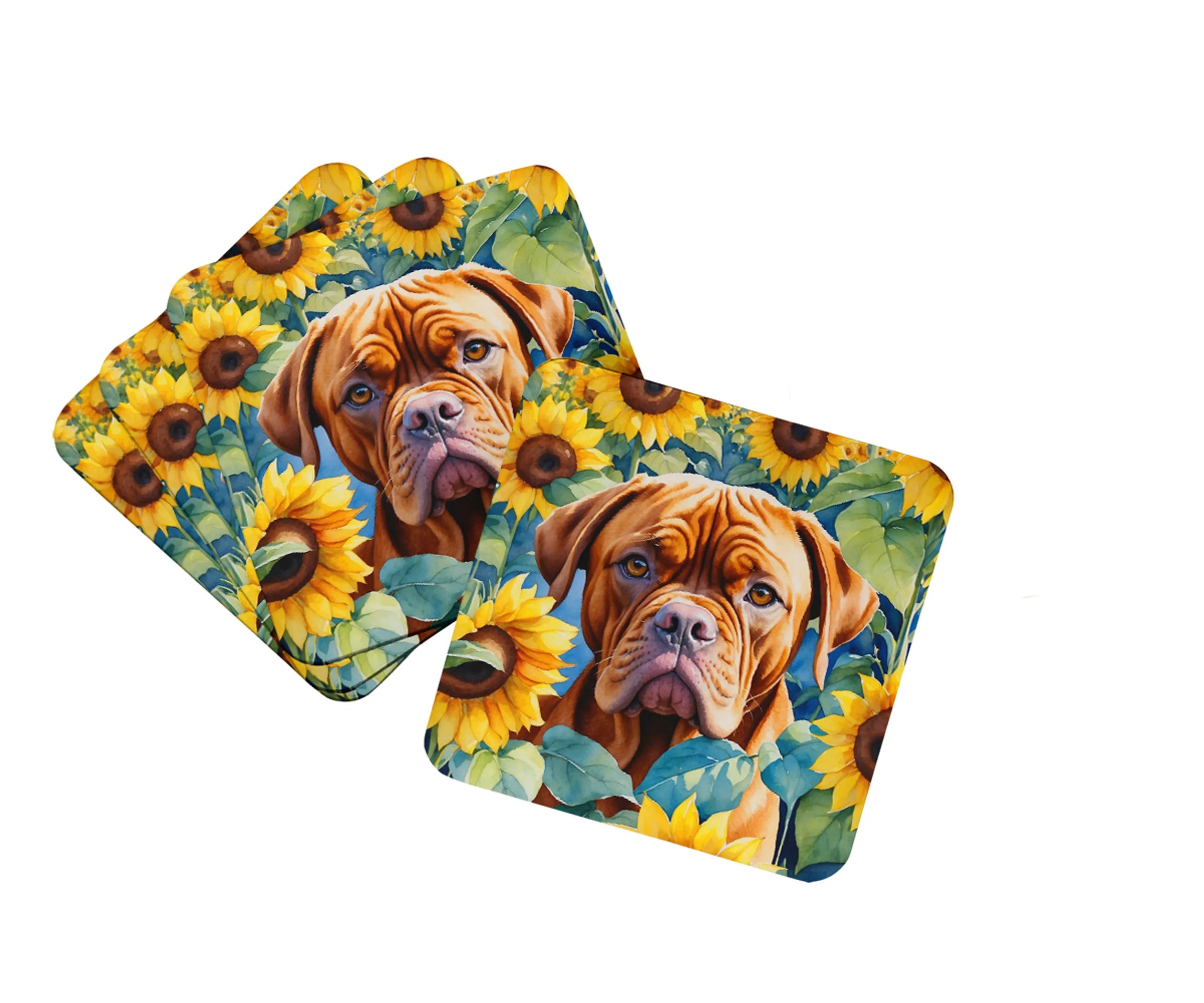 In Sunflowers Foam Coasters - Size: 3.5 | Pack Of: 1 | Collection name: In sunflowers