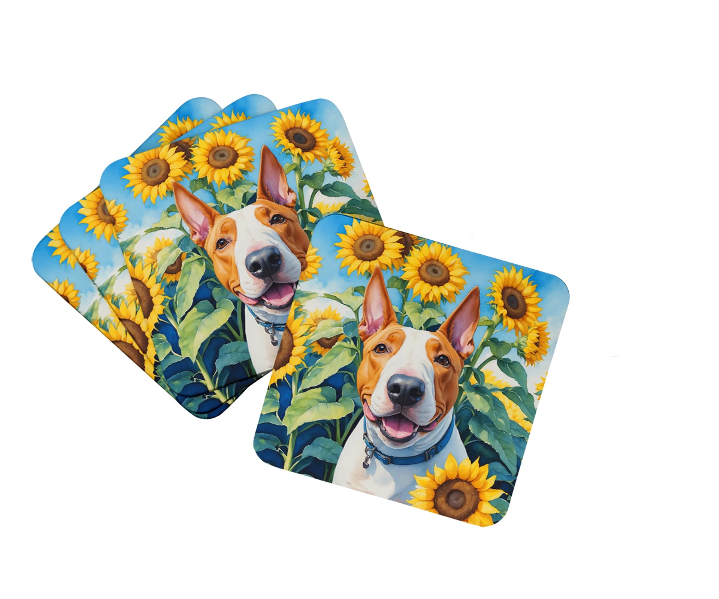 In Sunflowers Foam Coasters - Size: 3.5 | Pack Of: 1 | Collection name: In sunflowers